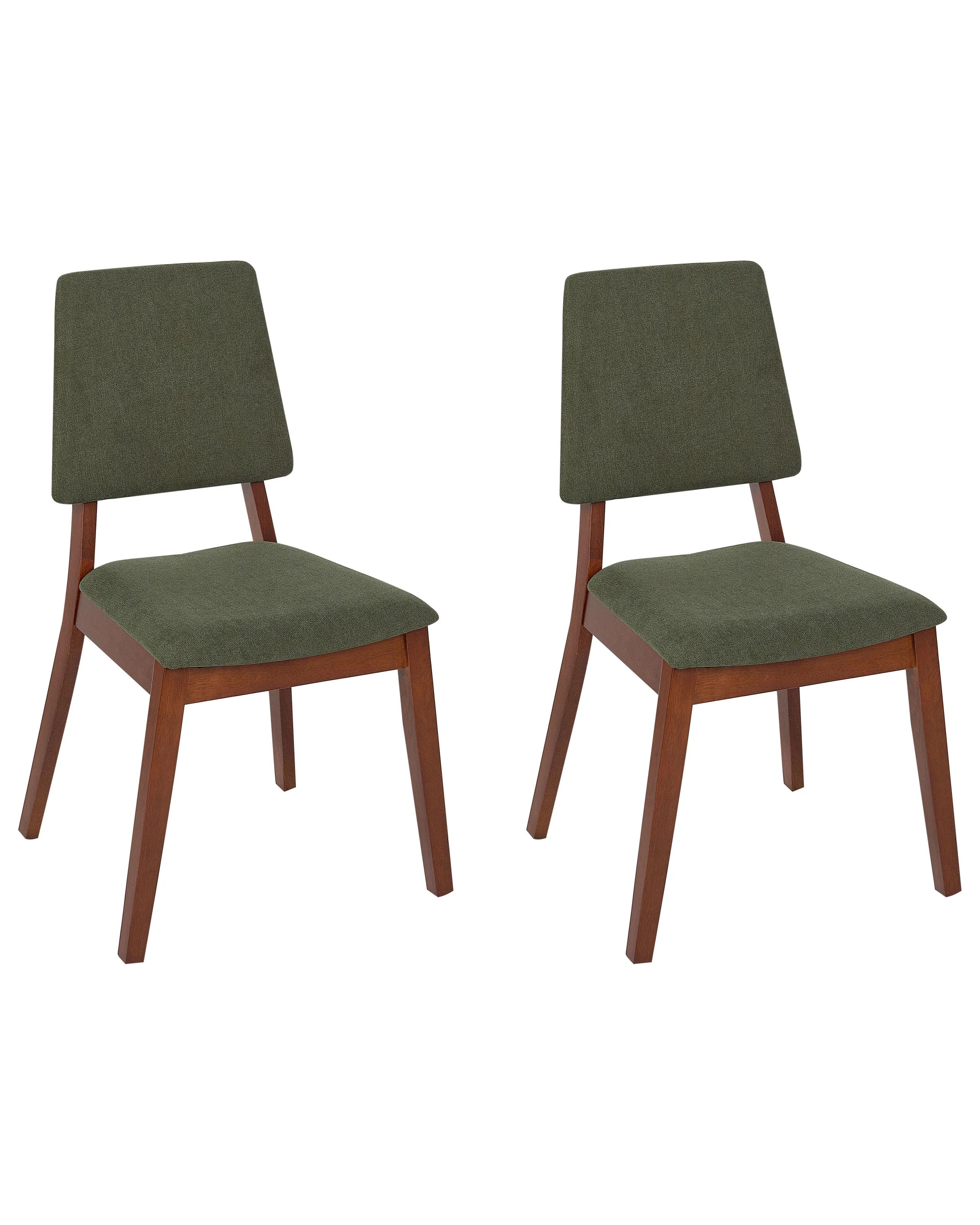 Conjunto de 2 sillas de comedor MERRILL Madera Verde oscuro