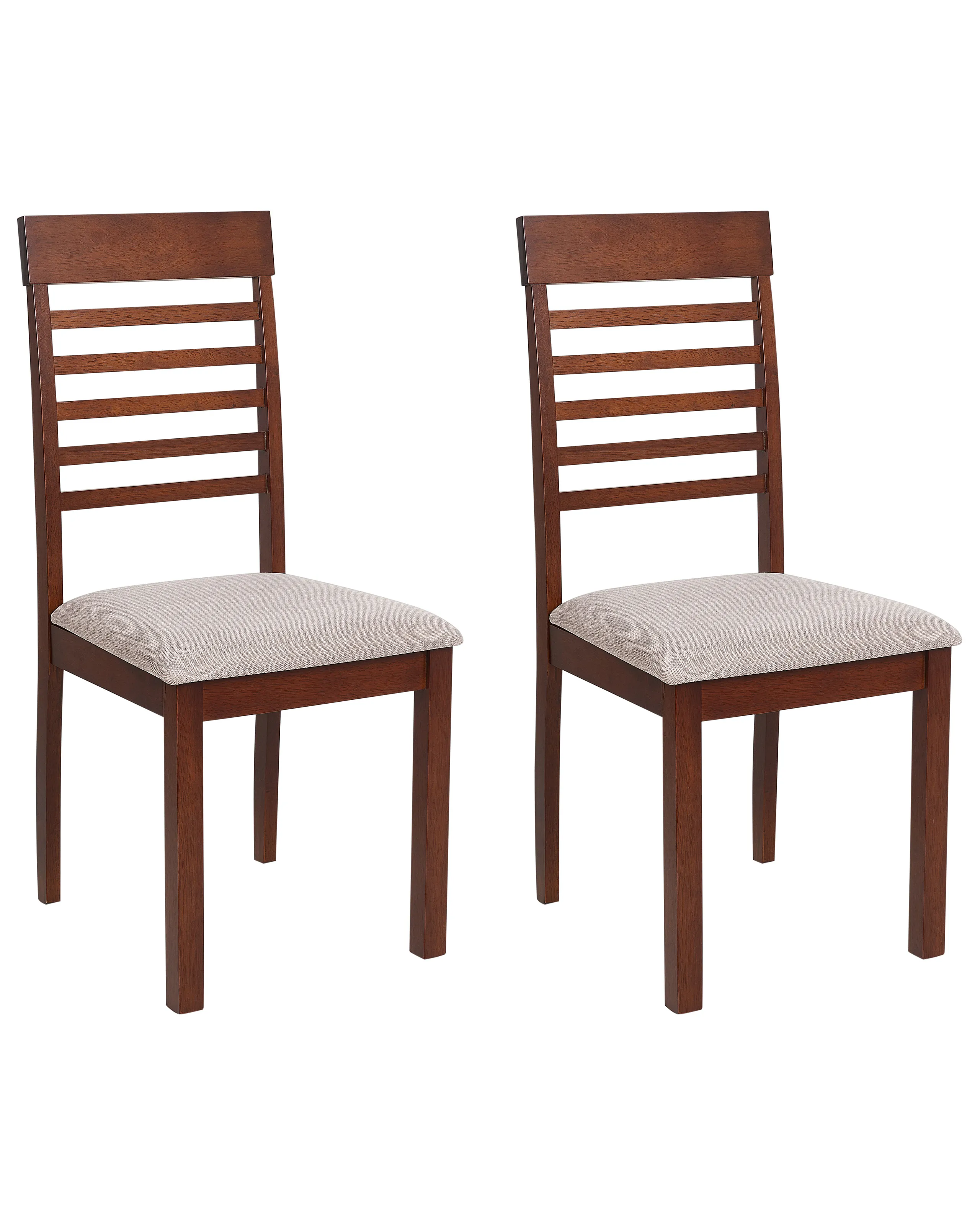 Conjunto de 2 sillas de comedor ORTLEY Madera Marrón oscuro/Gris pardo