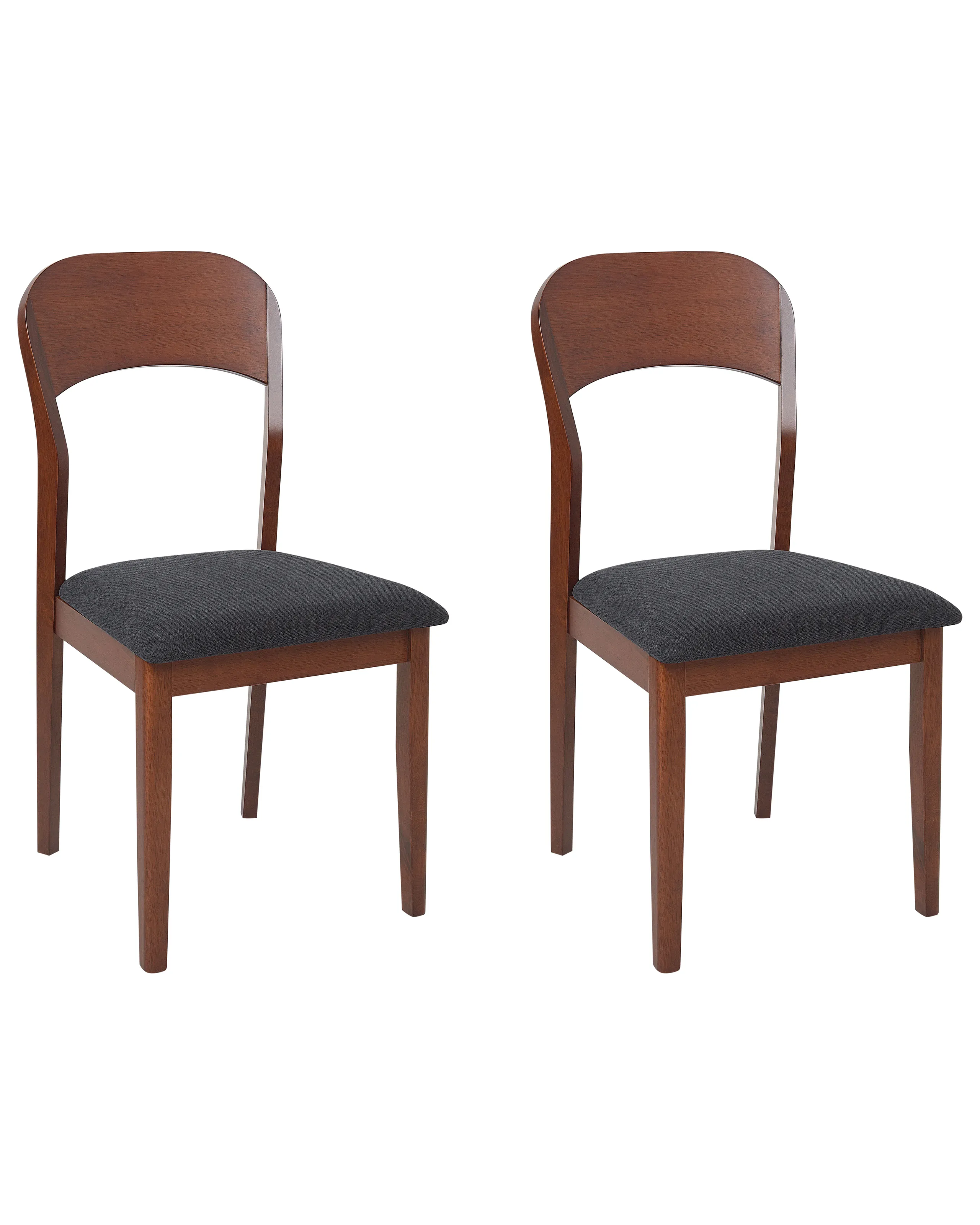 Conjunto de 2 sillas de comedor ALVIN Madera Marrón oscuro
