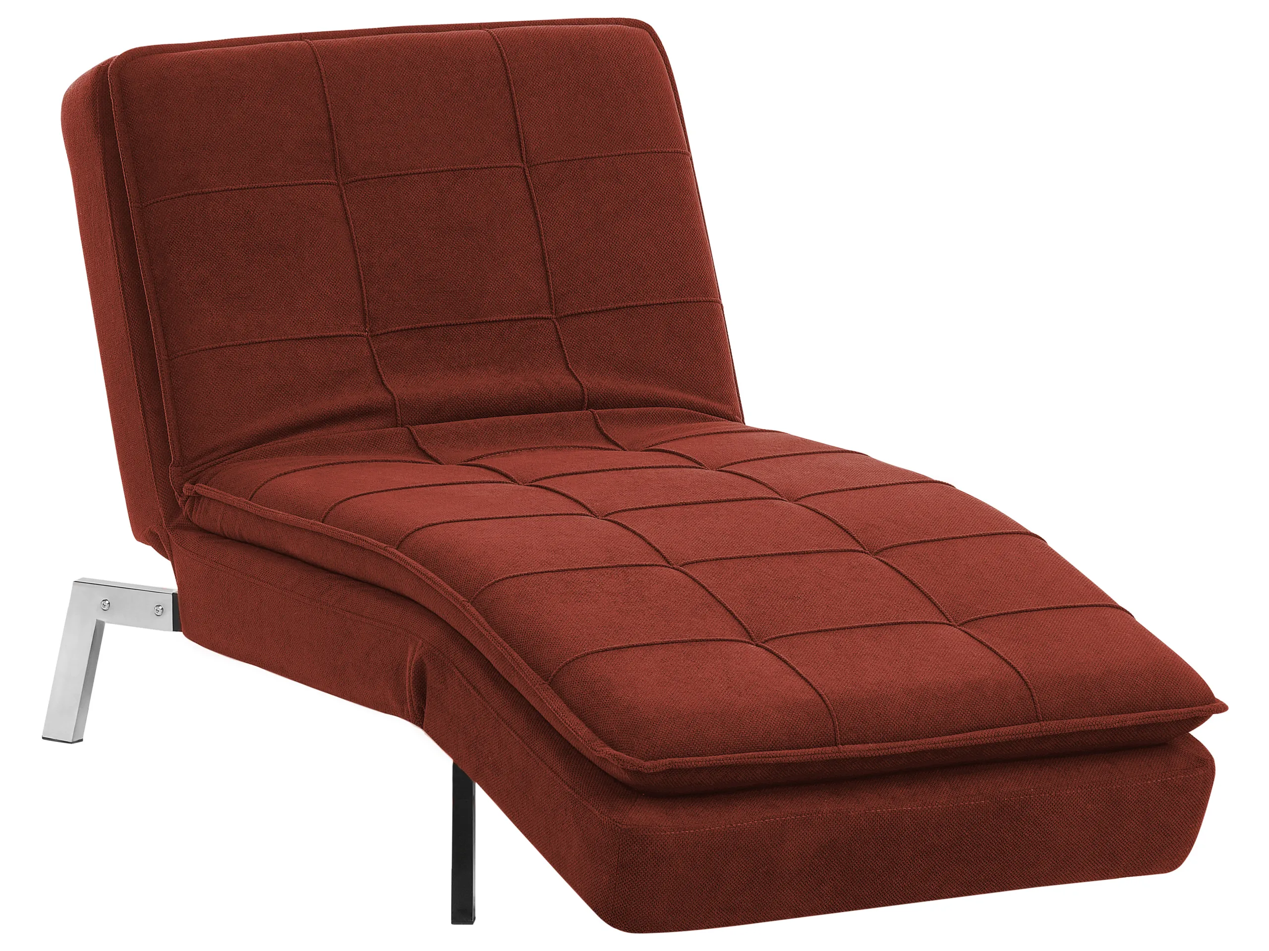 Chaise longue LOIRET Tela Rojo