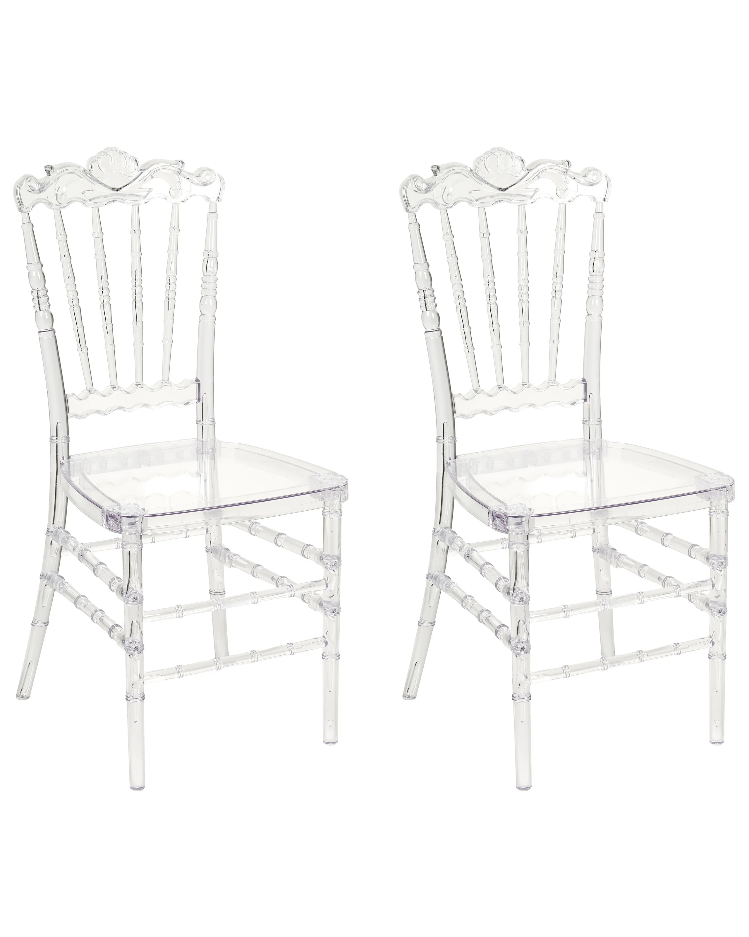Conjunto de 2 sillas de comedor MENDON Transparente