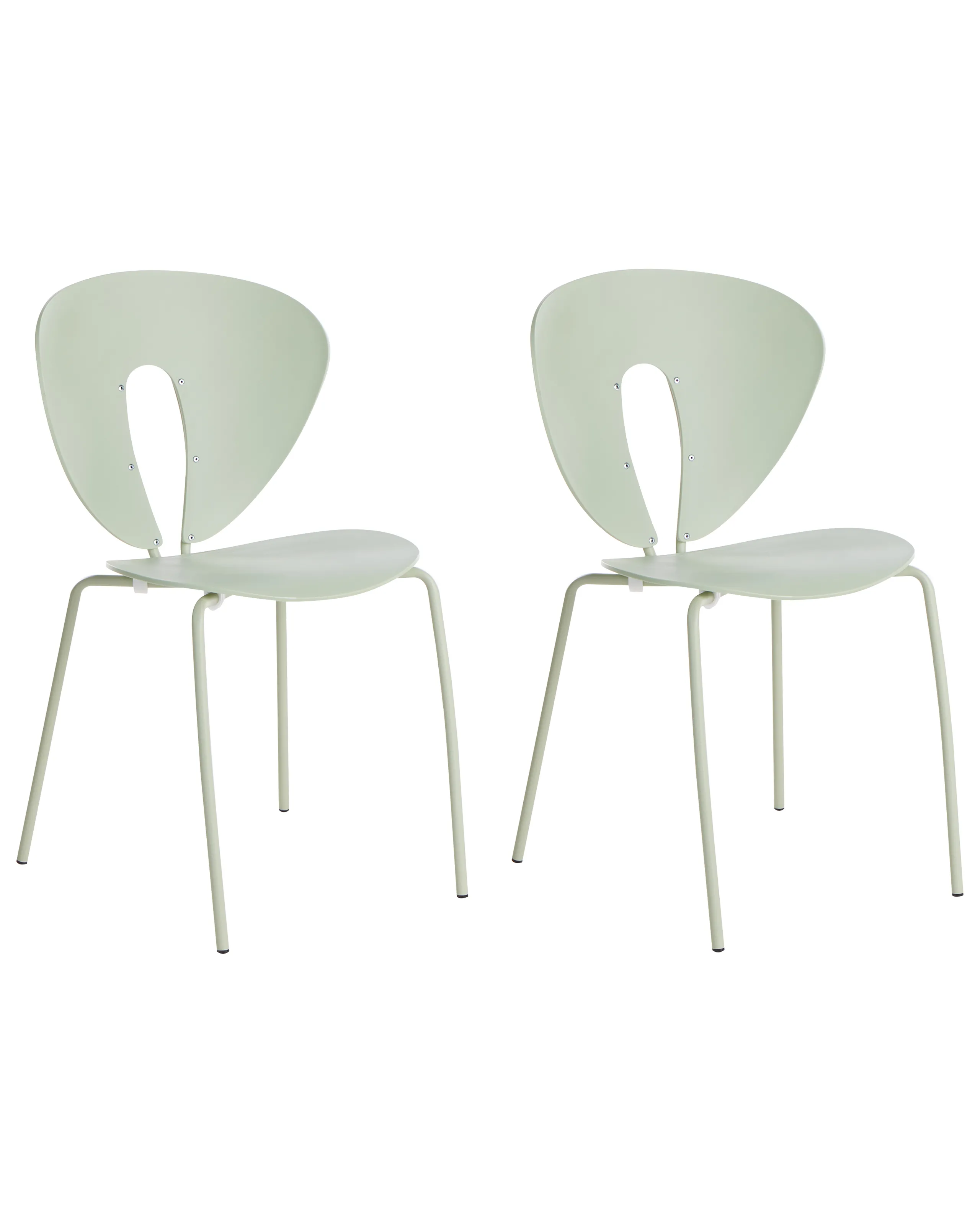 Conjunto de 2 sillas de comedor TRACY Verde claro