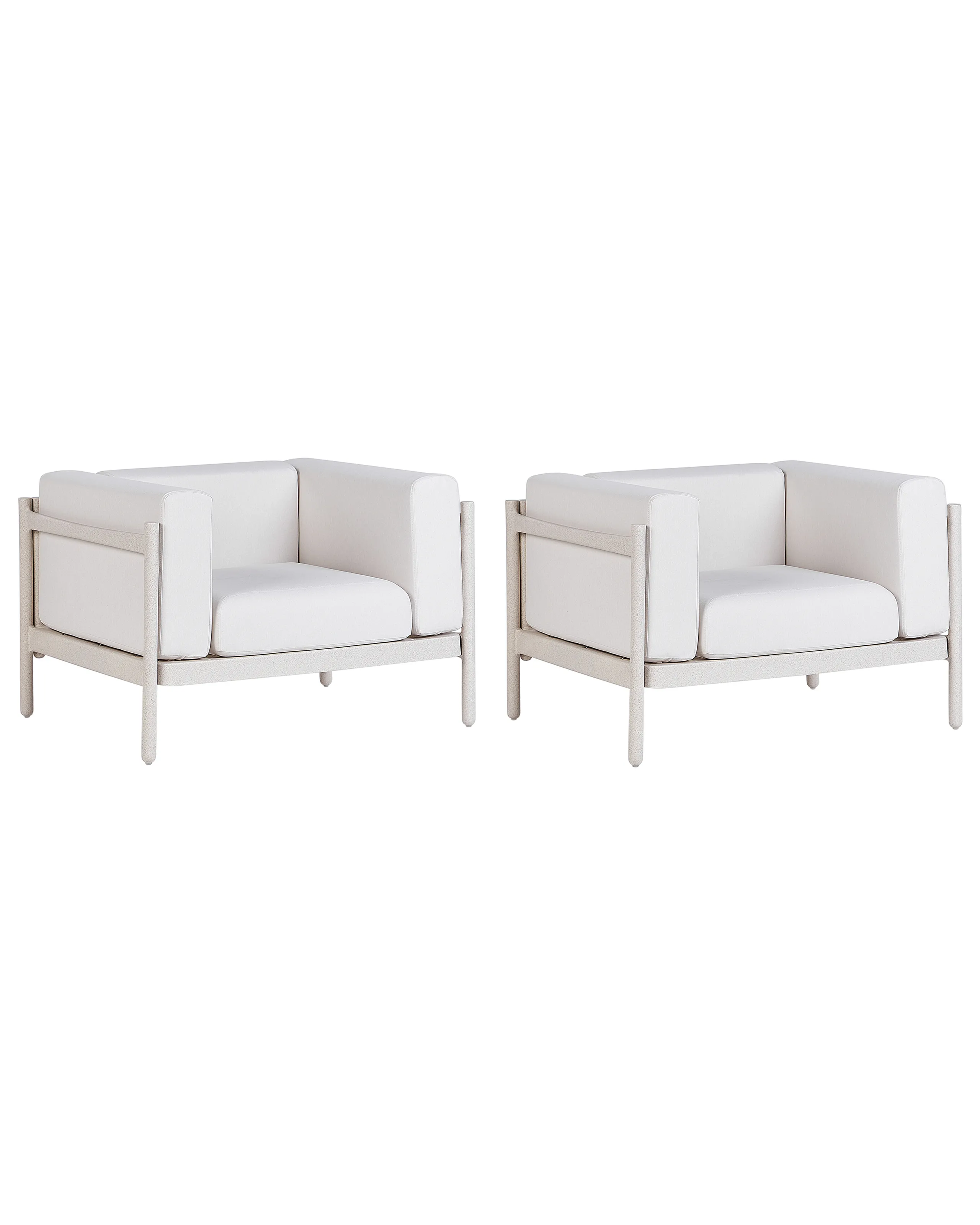 Conjunto de 2 sillones de jardín FERRETTI Beige claro
