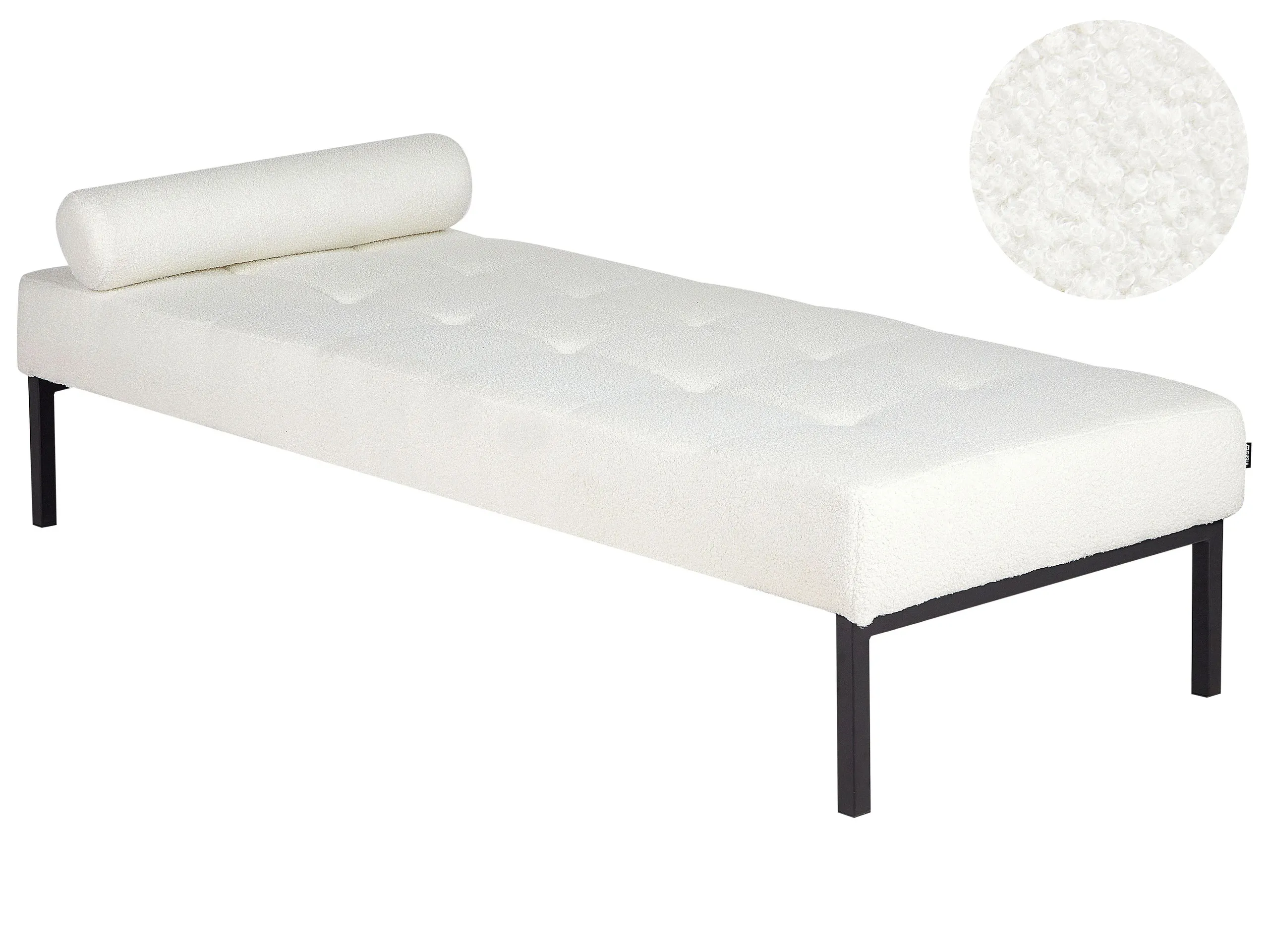 Chaise Longue CHINON Boucle White