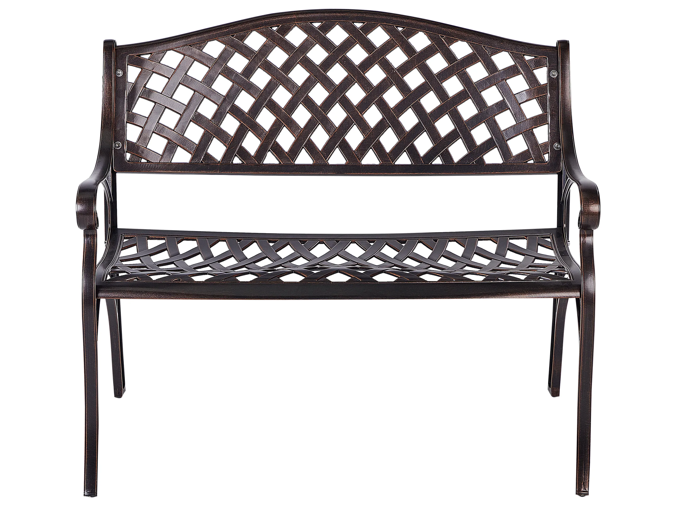 Banco de jardín STAGGIA 104 cm Metal Marrón