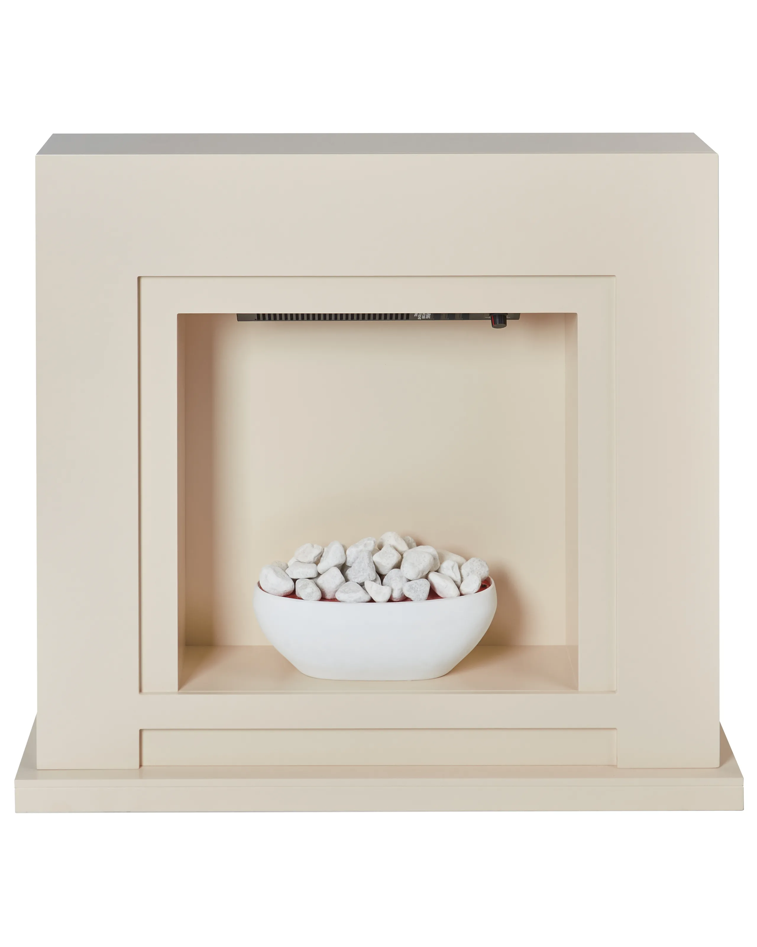 Chimenea eléctrica con calefactor SAHARA Beige