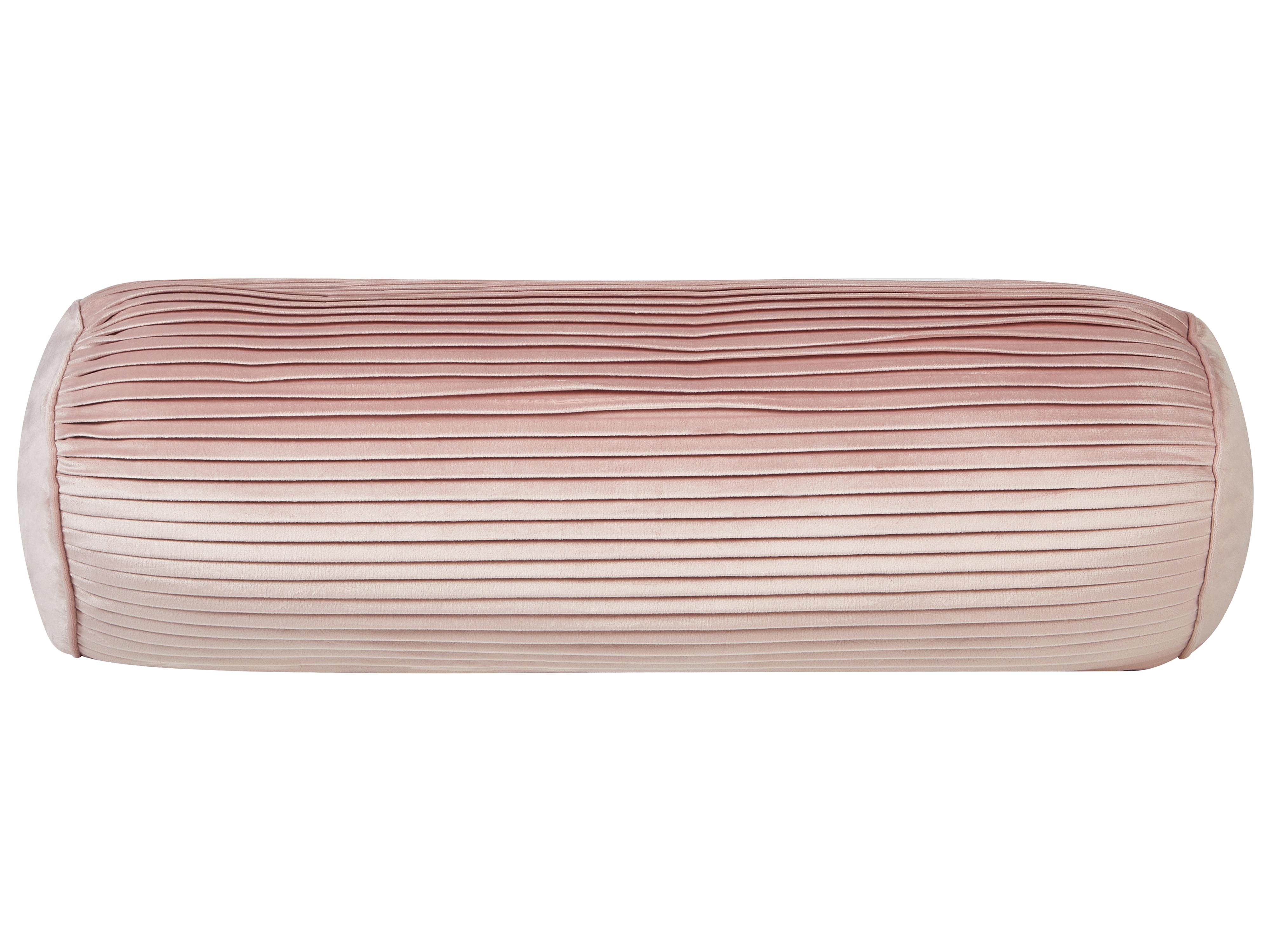 Cojín decorativo JONQUIL Terciopelo 22 x 60 cm Rosa Liso