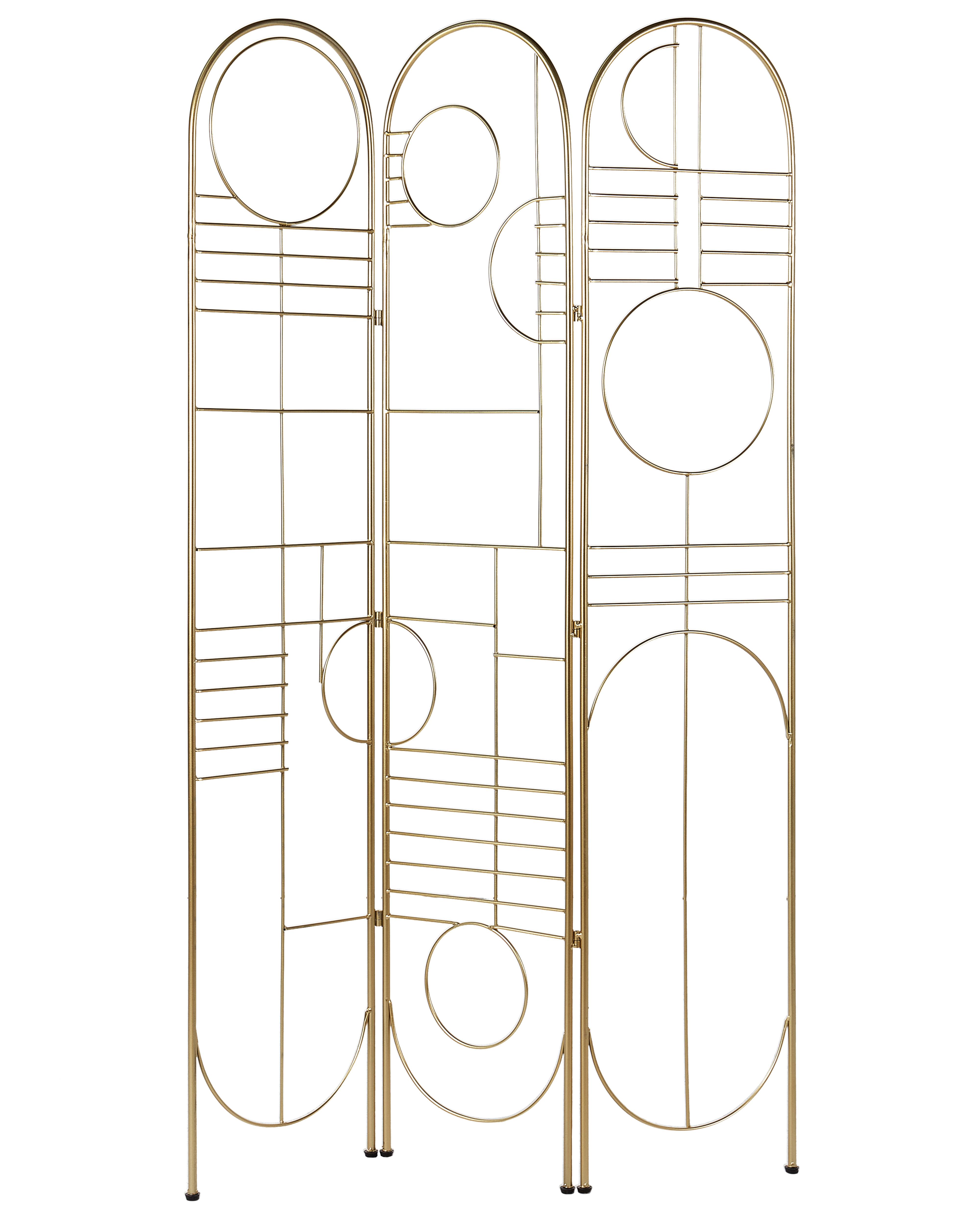 Separador de ambientes de 3 paneles TURANIA Dorado 100 cm 170 cm