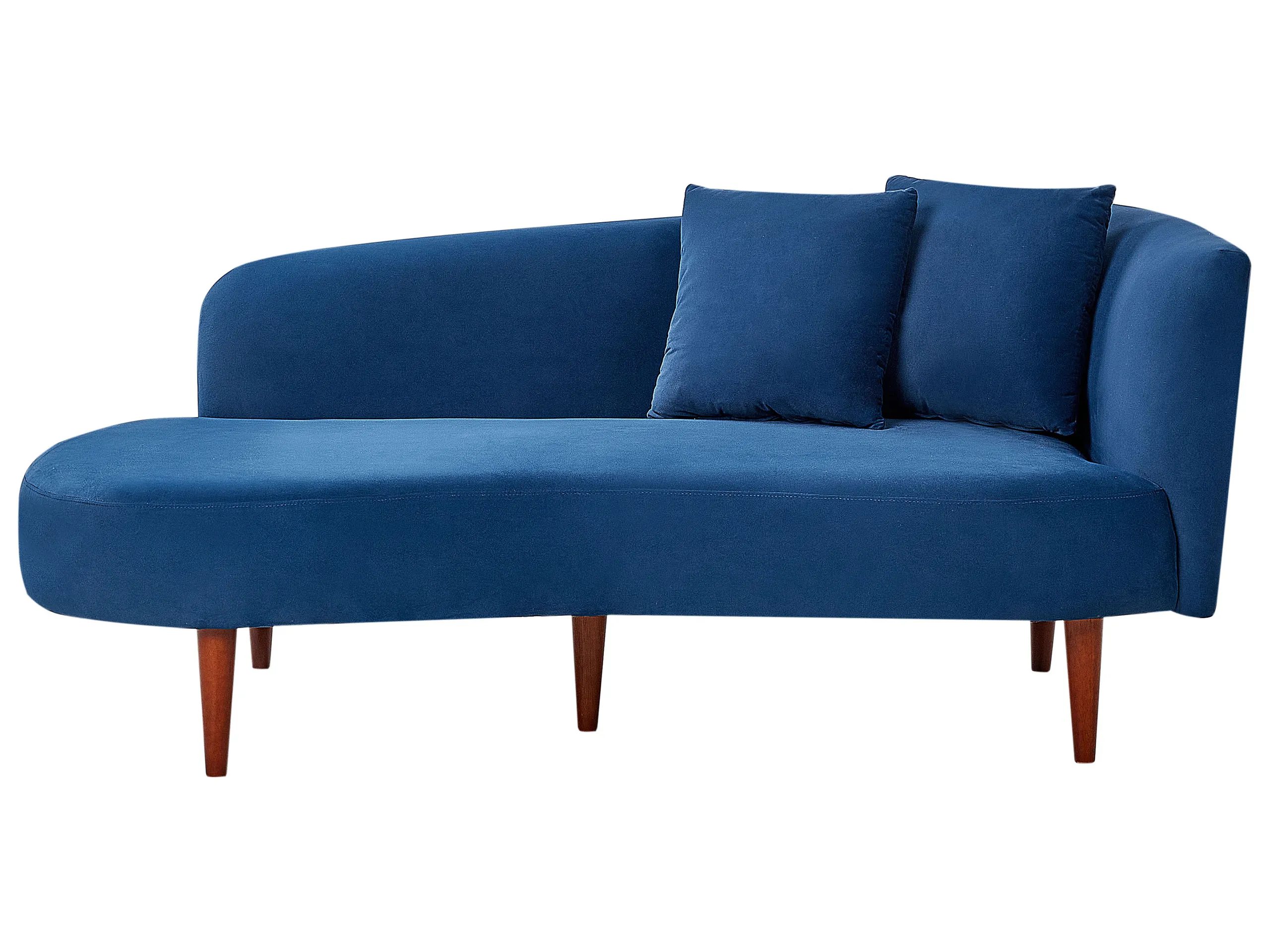 Chaise longue derecho CHAUMONT Terciopelo Azul marino