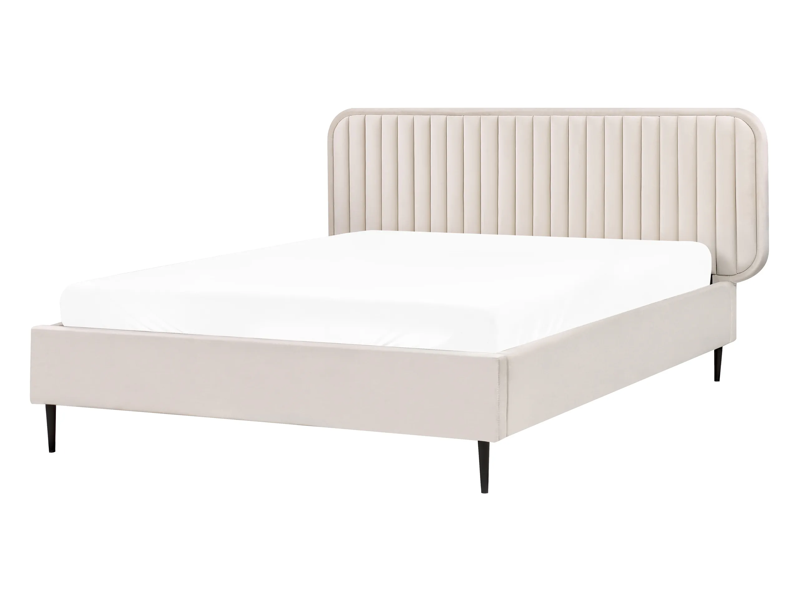 Cama Terciopelo BRIN 140 x 200 cm Beige