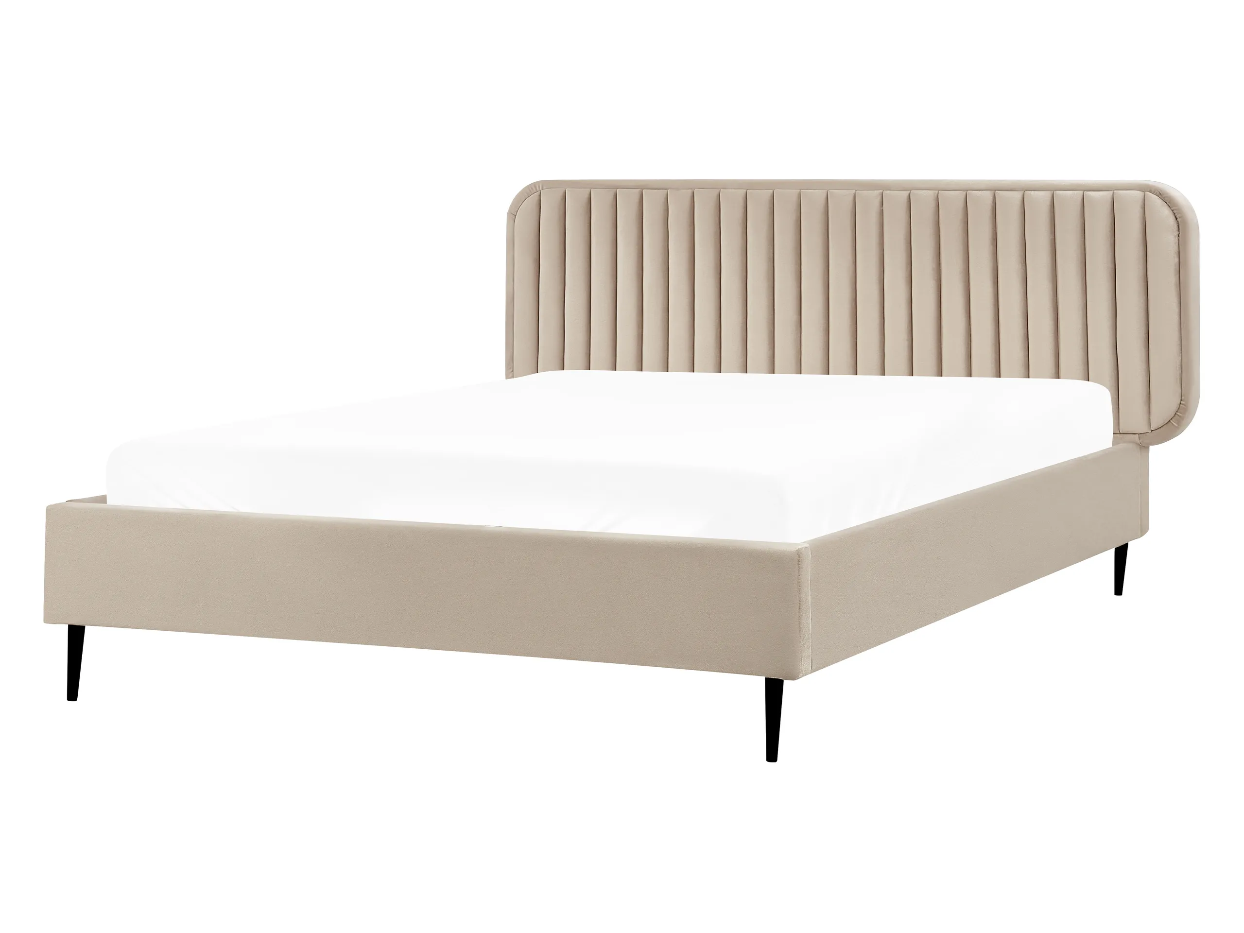 Cama Terciopelo BRIN 140 x 200 cm Gris pardo