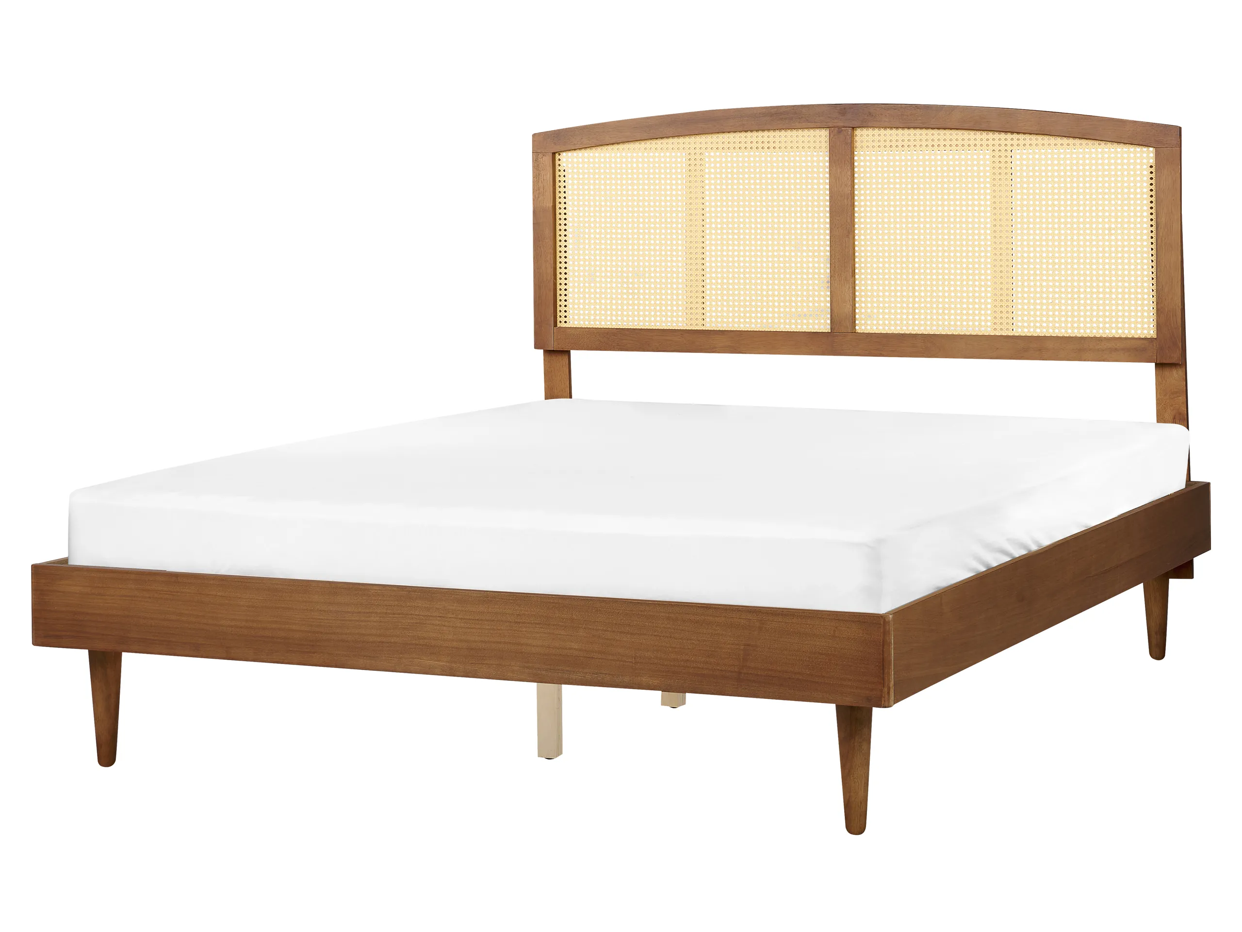 Cama Ratán VARZY 160 x 200 cm Marrón