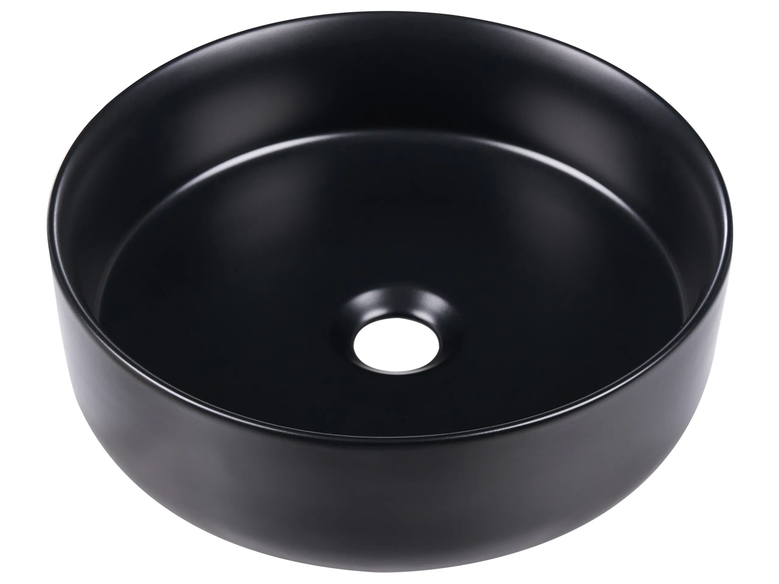 Countertop Basin TEBAR ⌀ 400 mm Ceramic Black
