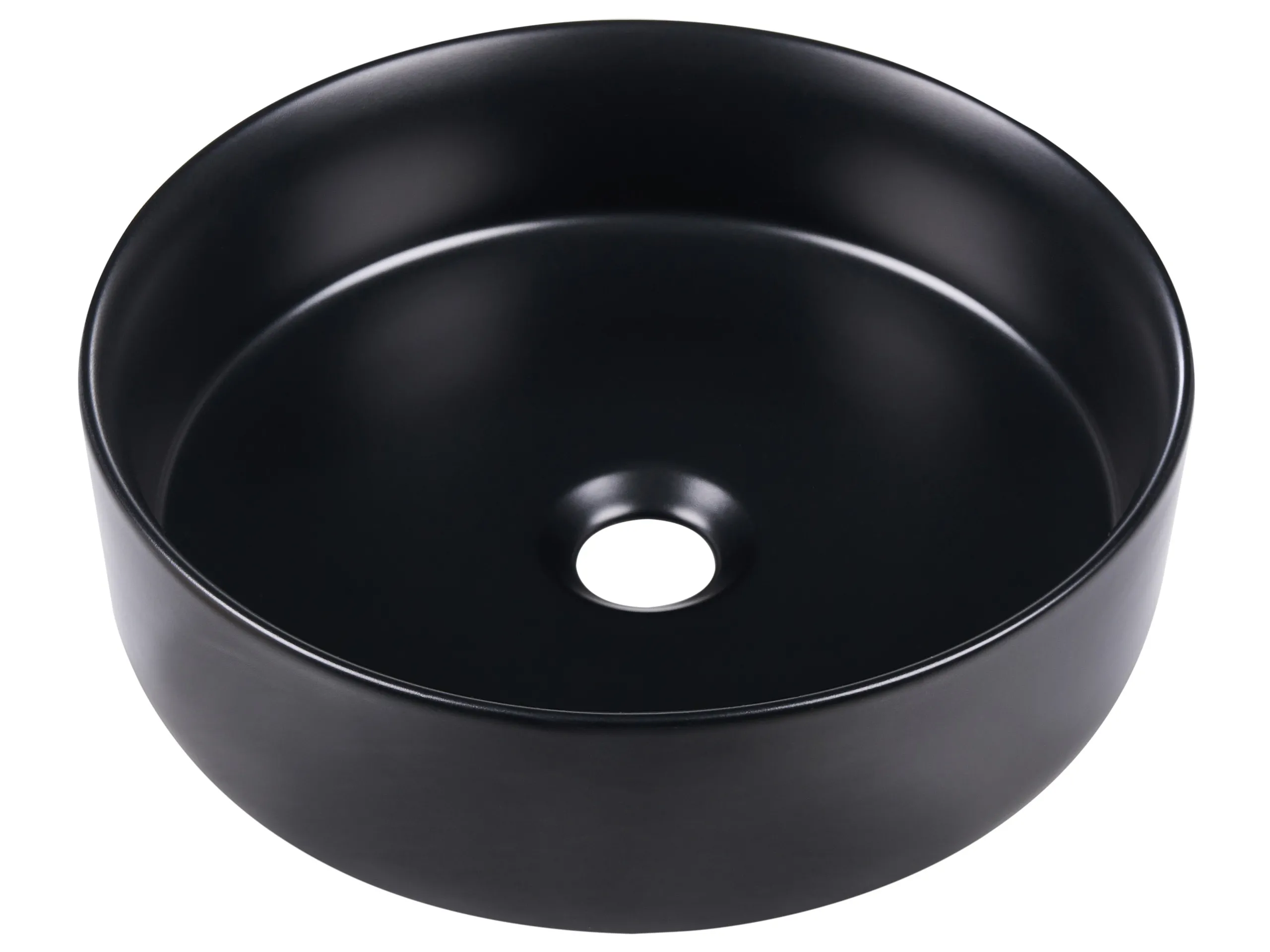 Countertop Basin CALIG ⌀ 360 mm Ceramic Black