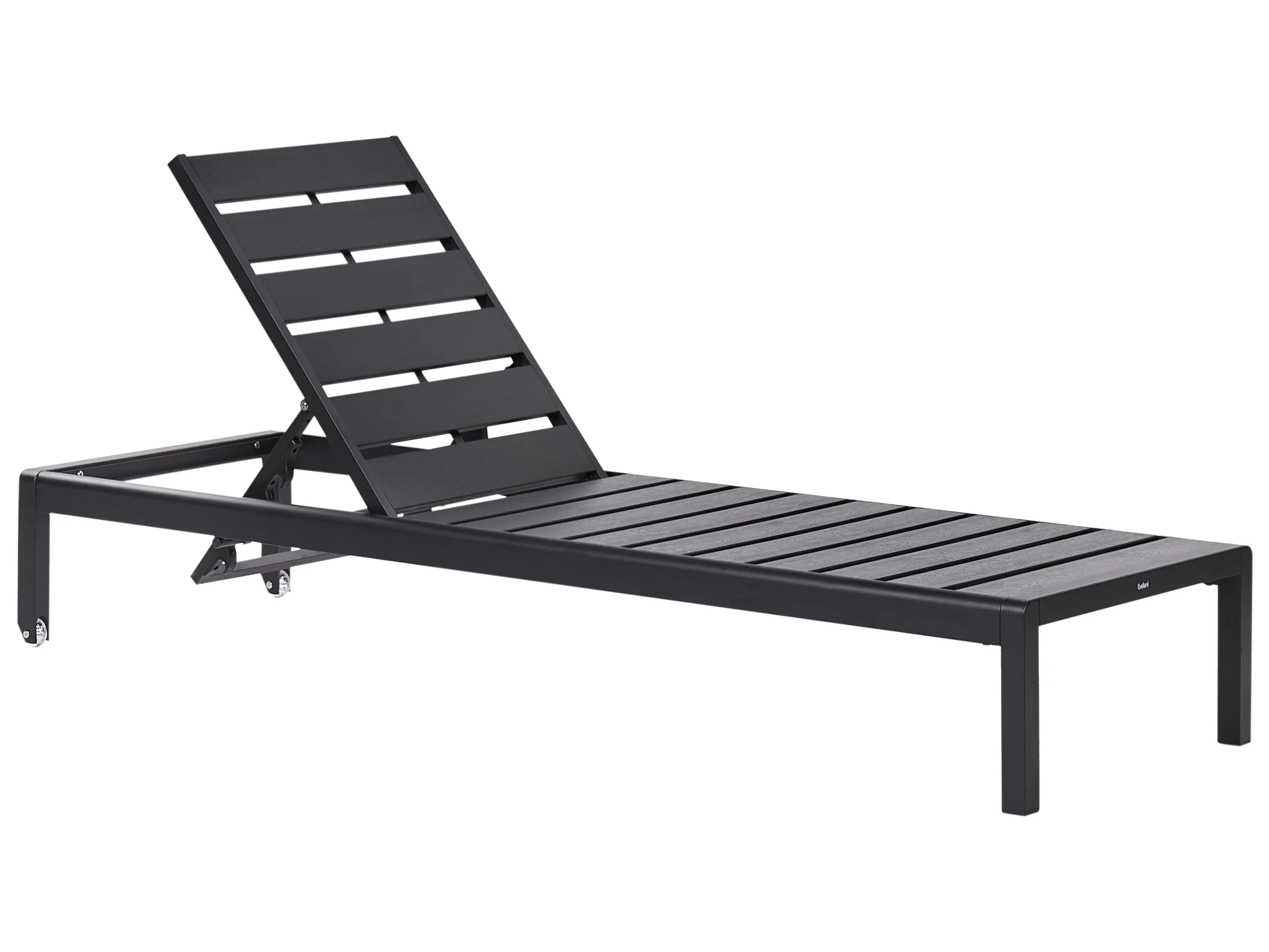 Sun Lounger NARDO Reclining Metal Black