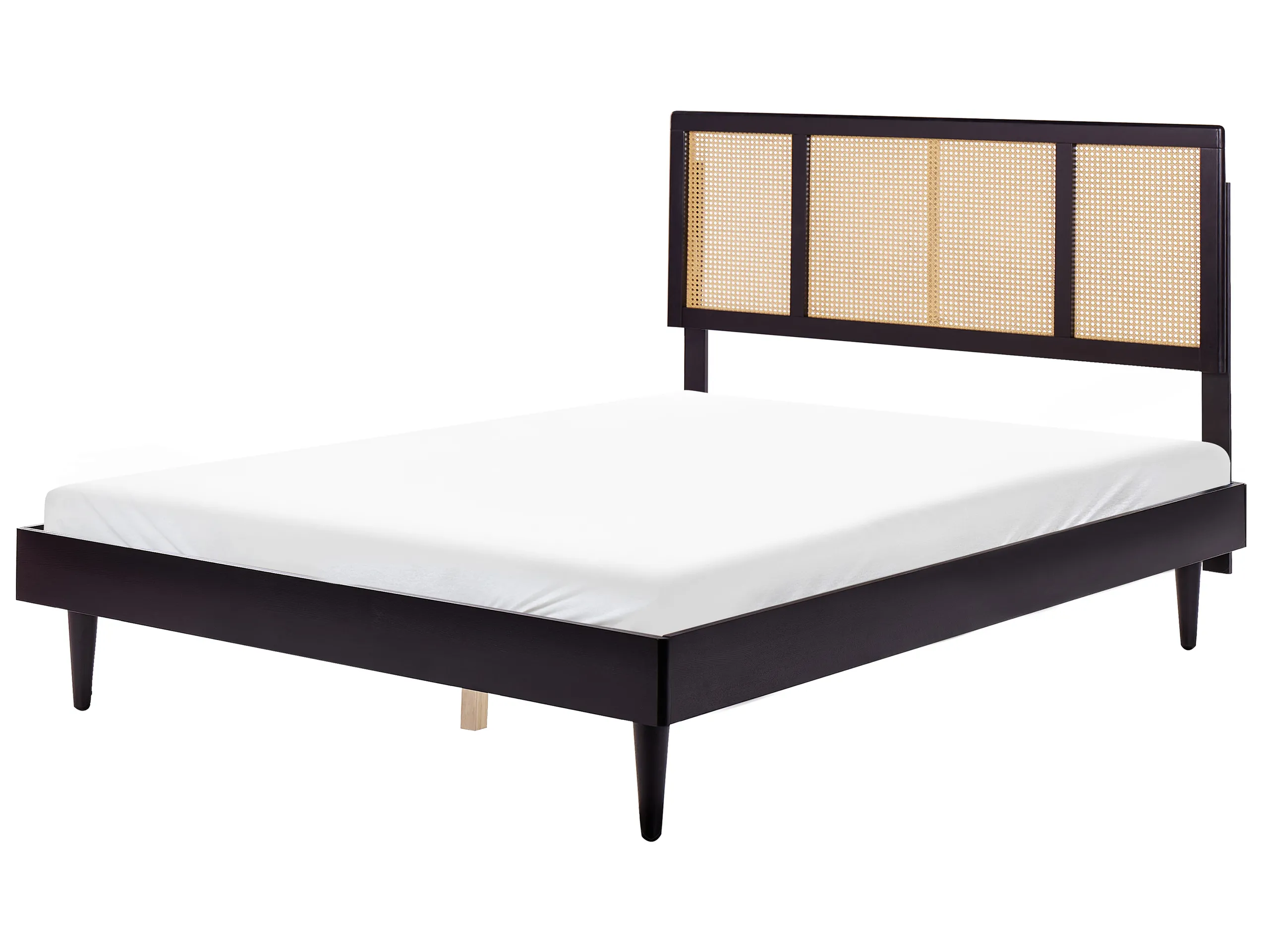 Cama Ratán AURAY 160 x 200 cm Negro