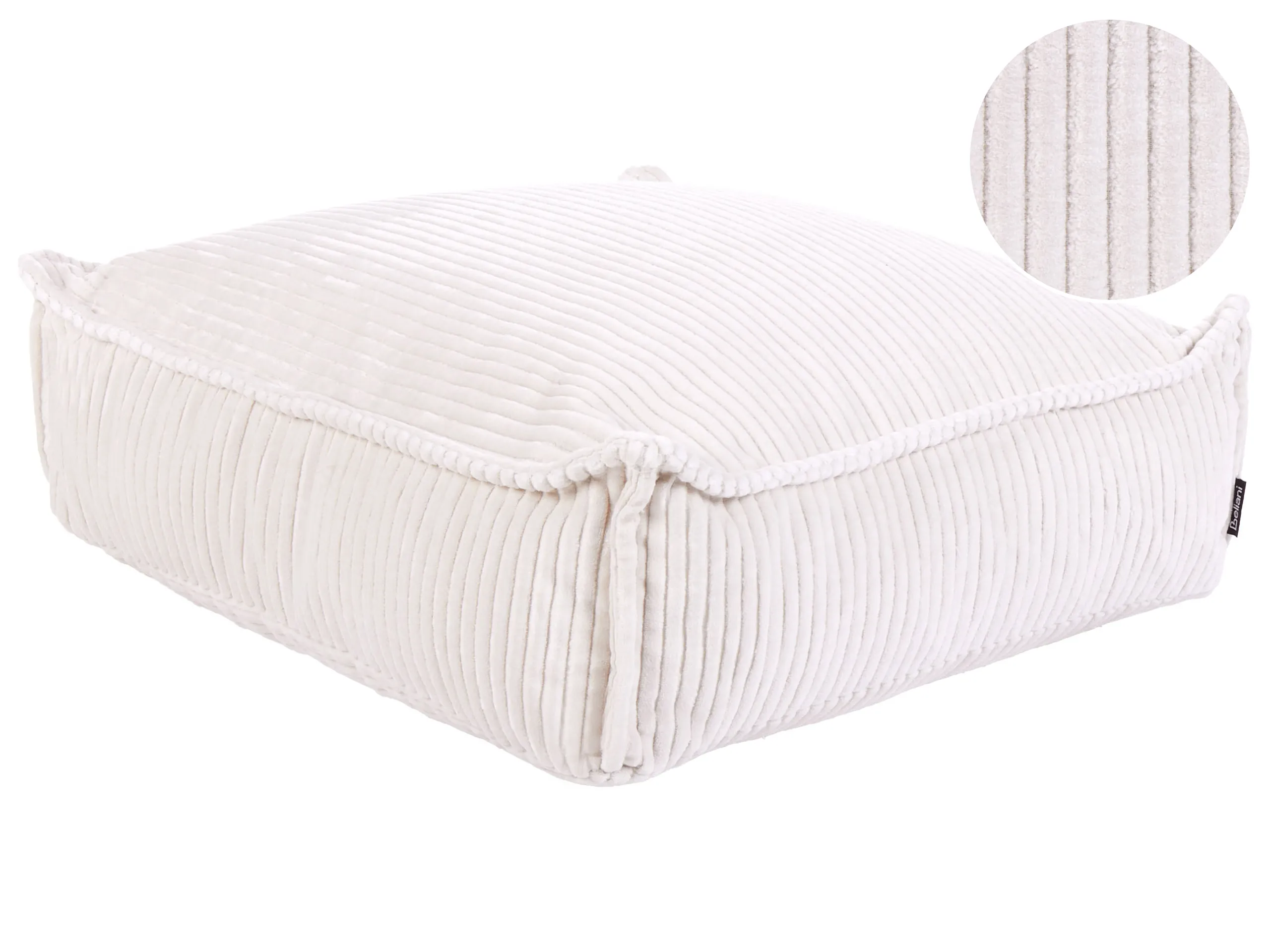 Puf ALLOZAI Terciopelo Beige claro