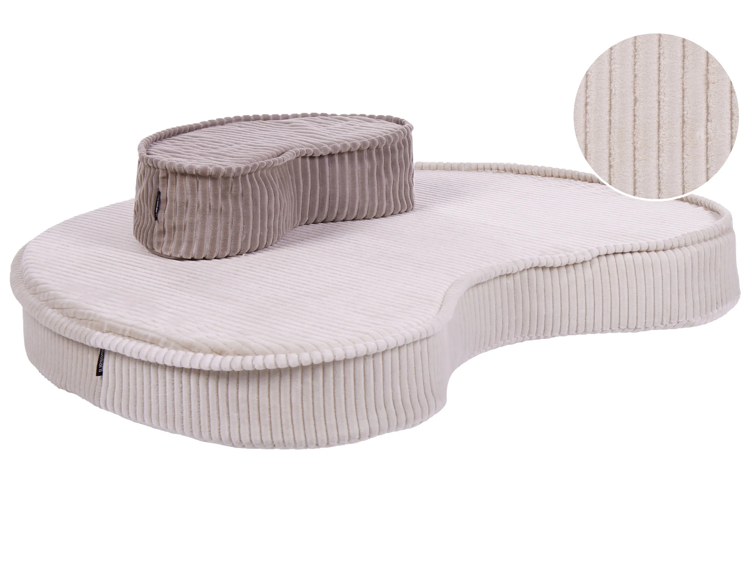 Puf NILI Terciopelo Beige claro
