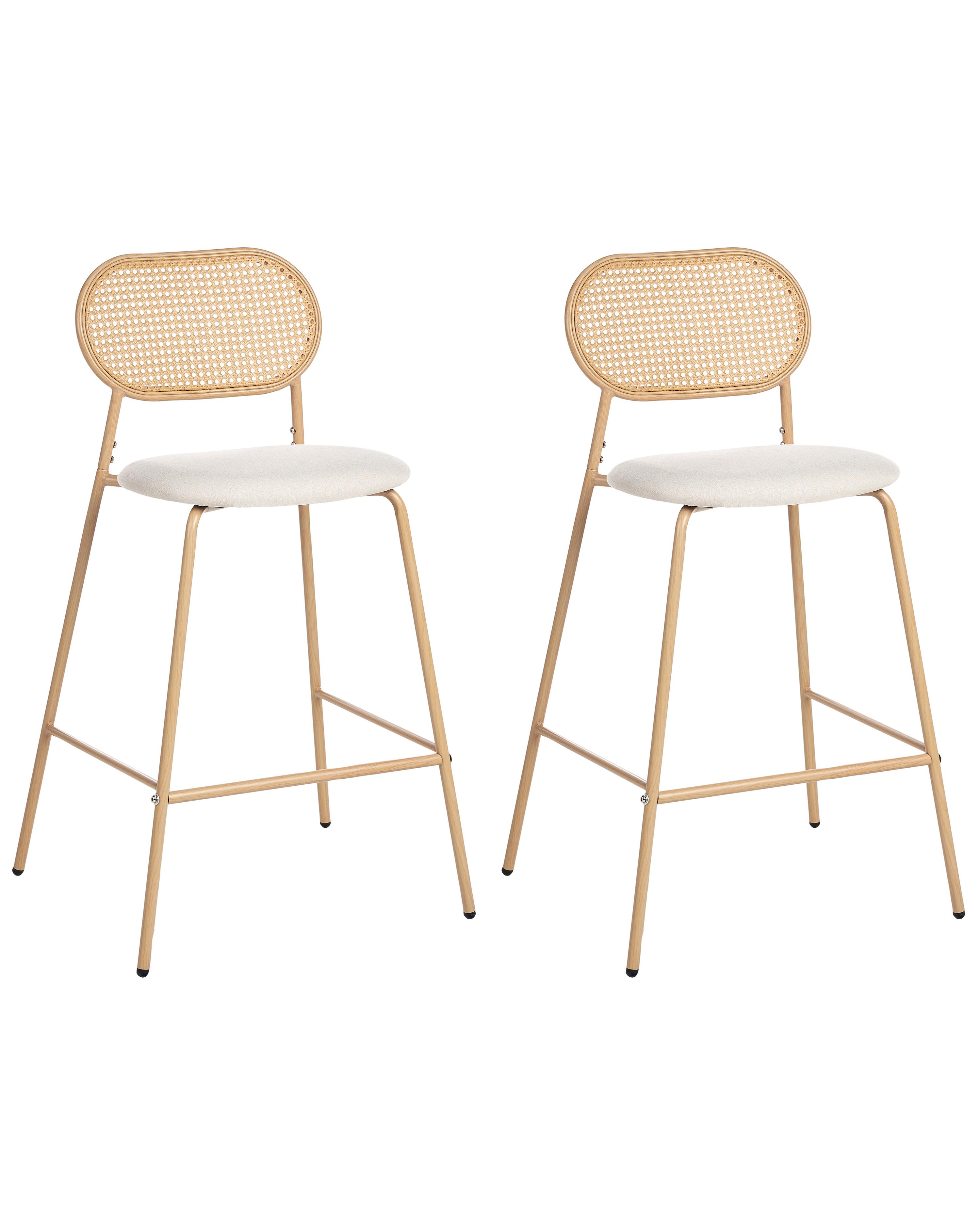 Conjunto de 2 sillas de bar ADAVER Marrón claro