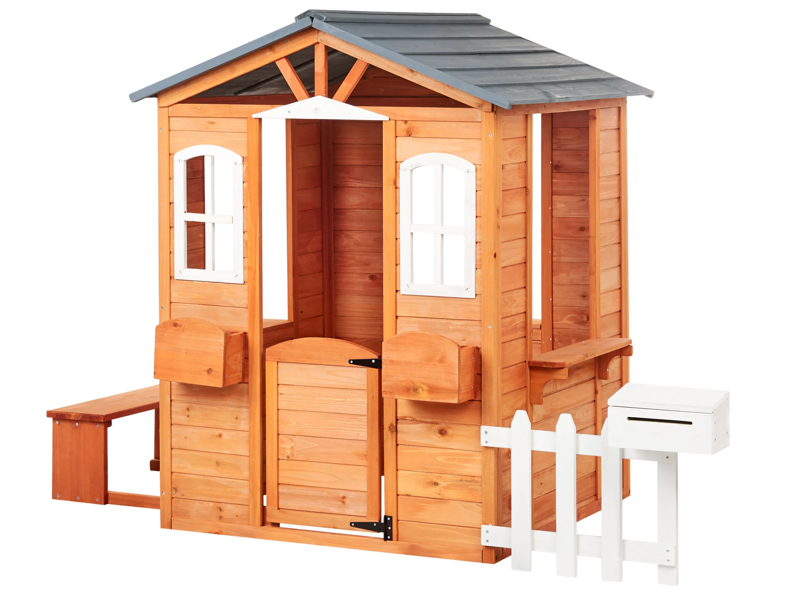 Casita de jardín AMPELIKO Madera de abeto Marrón
