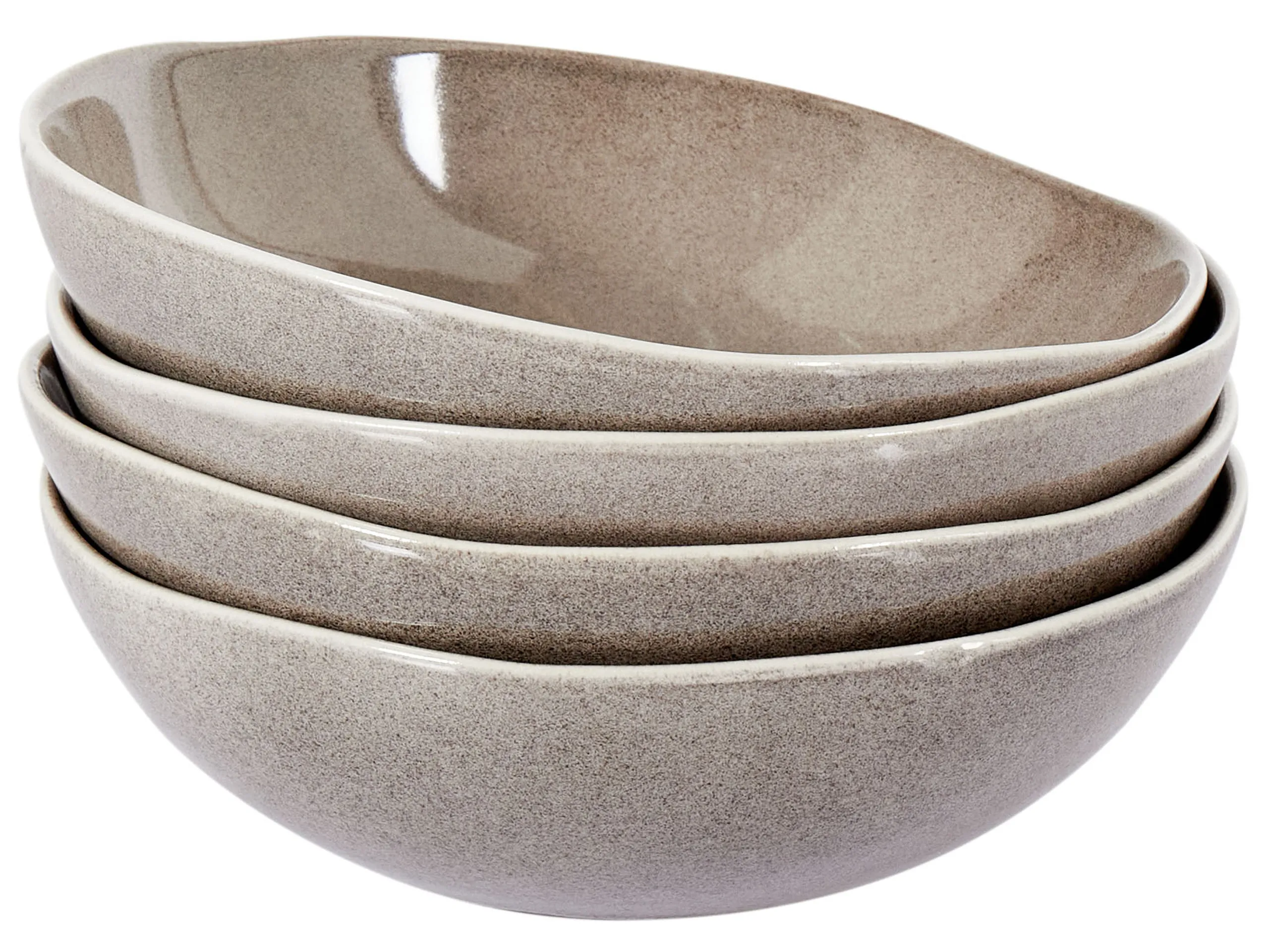 Conjunto de 4 platos hondos COSTMARY Gres Gris