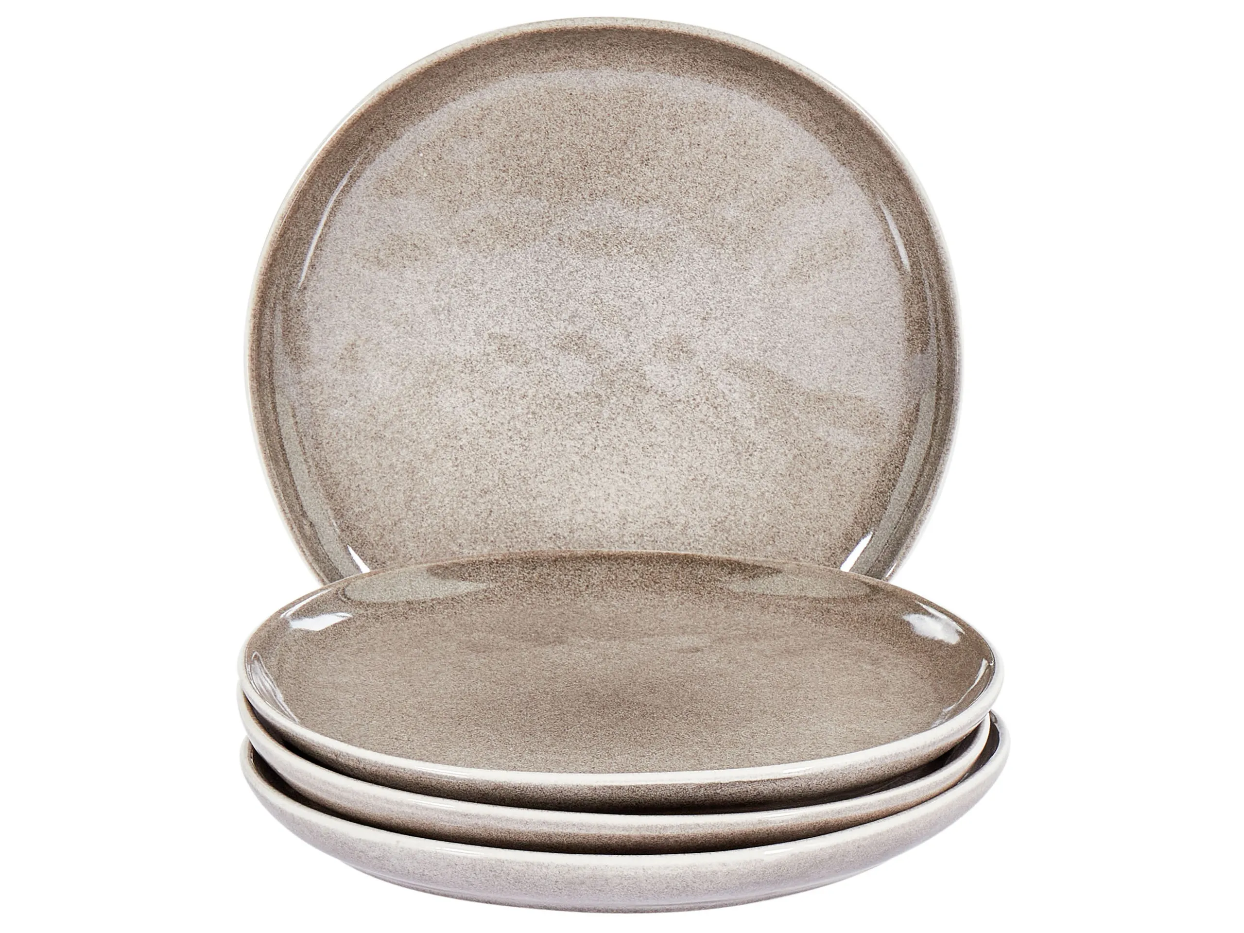 Conjunto de 4 platos de postre COSTMARY Gres Gris