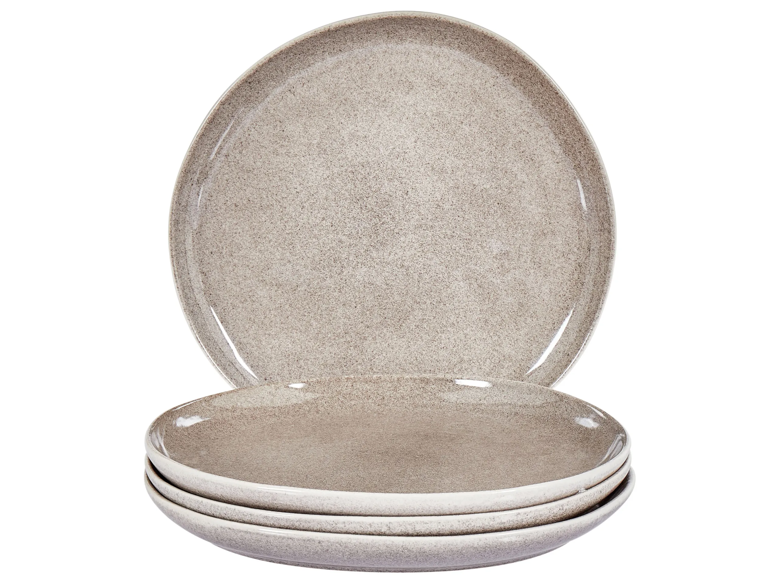 Conjunto de 4 platos llanos COSTMARY Gres Gris