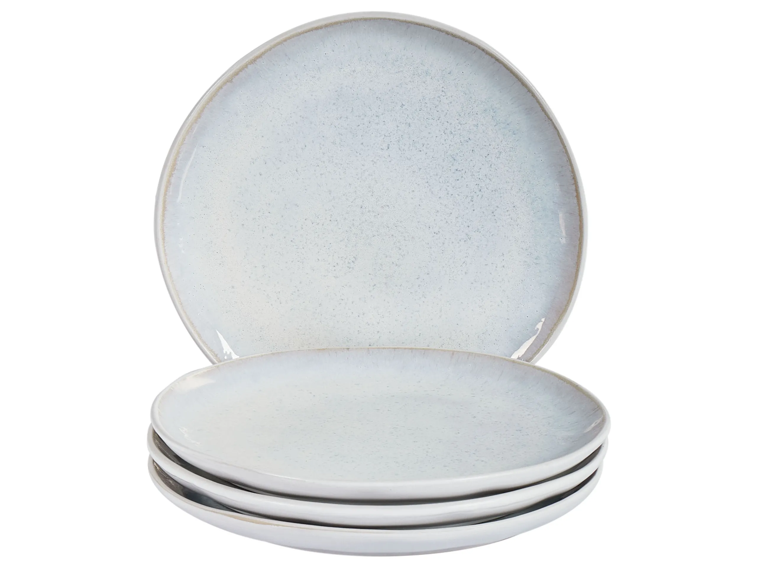Conjunto de 4 platos de postre SESAME Gres Gris claro