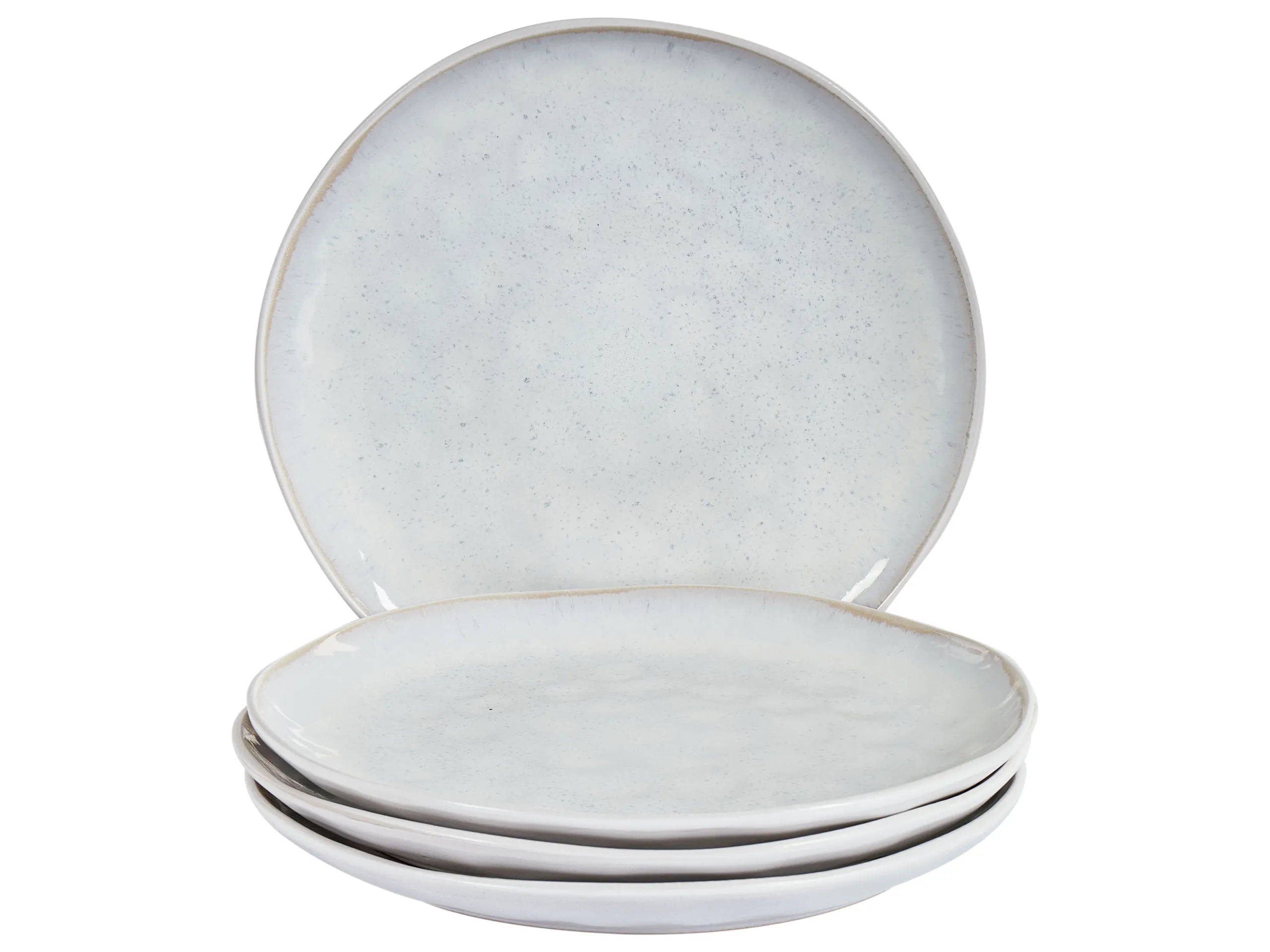 Conjunto de 4 platos llanos SESAME Gres Gris claro