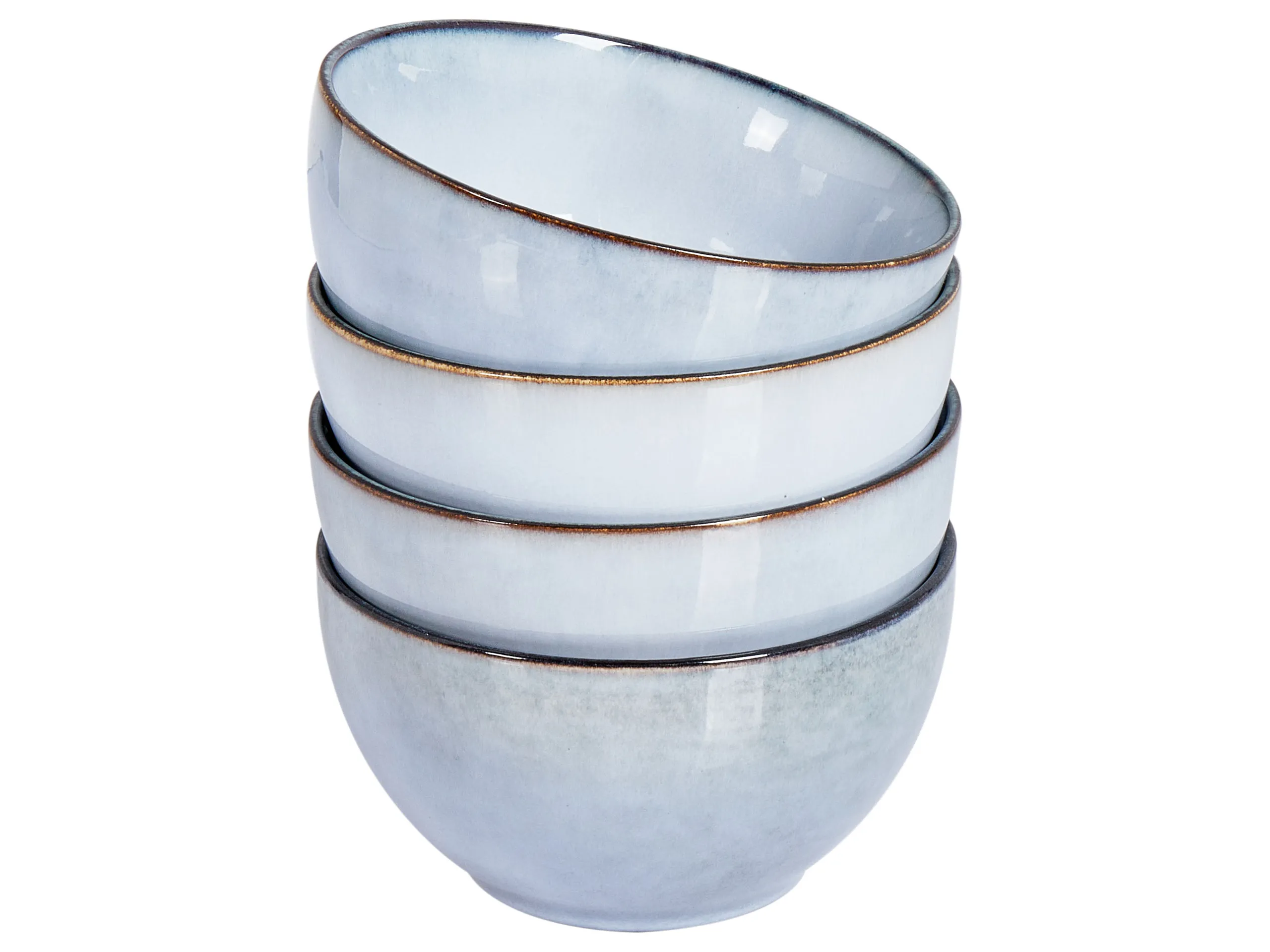 Conjunto de 4 cuencos JUNIPER Gres Azul claro