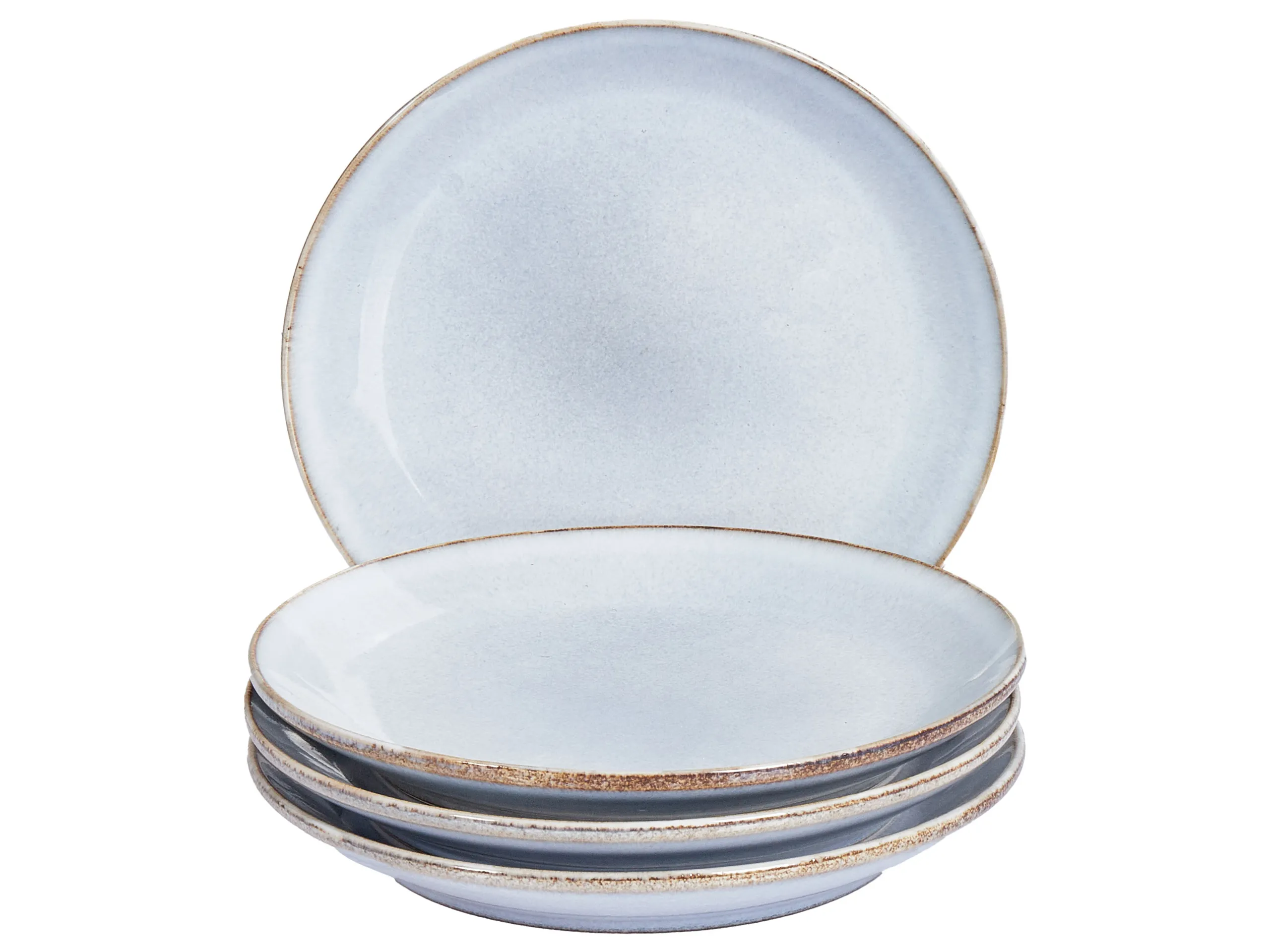 Conjunto de 4 platos de postre JUNIPER Gres Azul claro