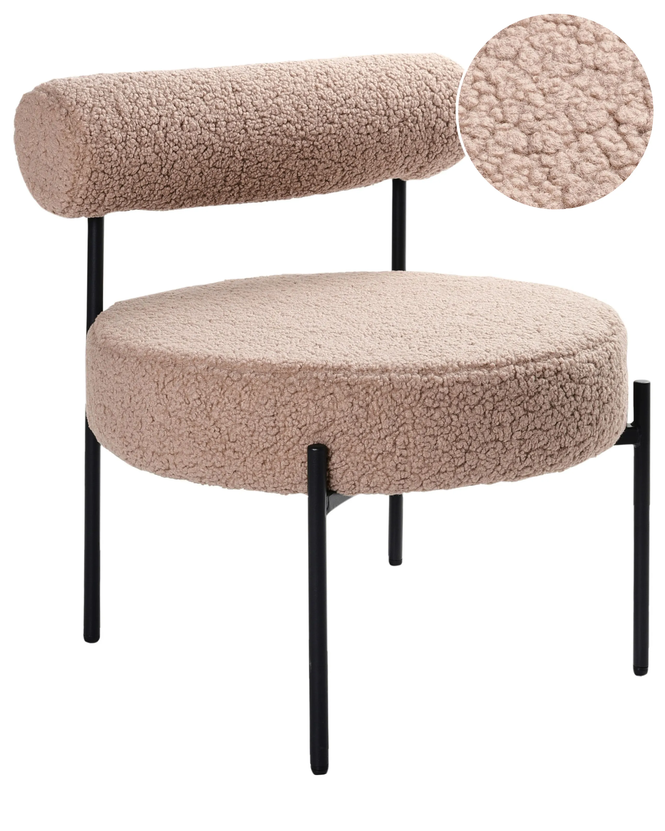 Armchair ALPHA Boucle Taupe