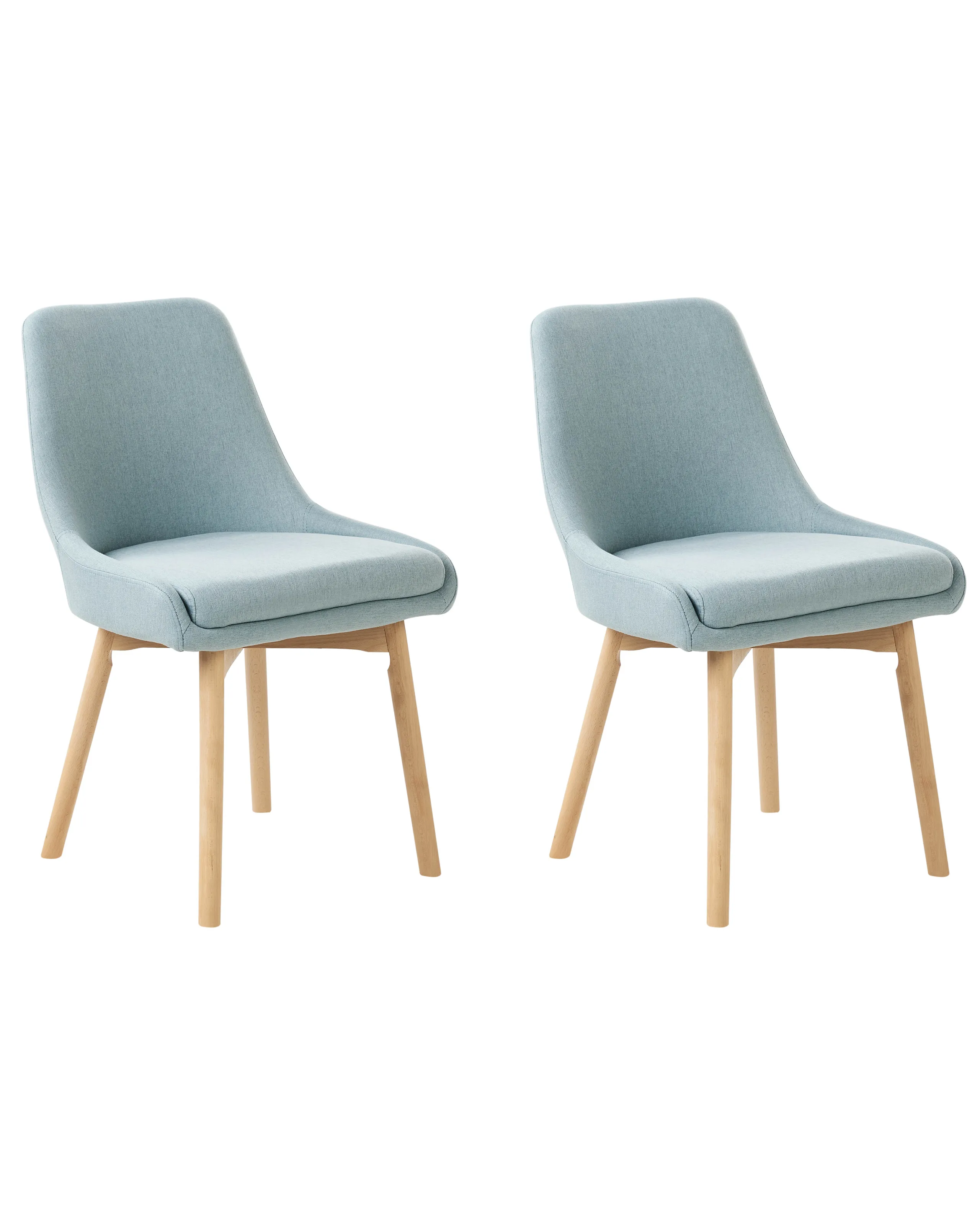 Conjunto de 2 sillas de comedor MELFORT Tela Azul claro