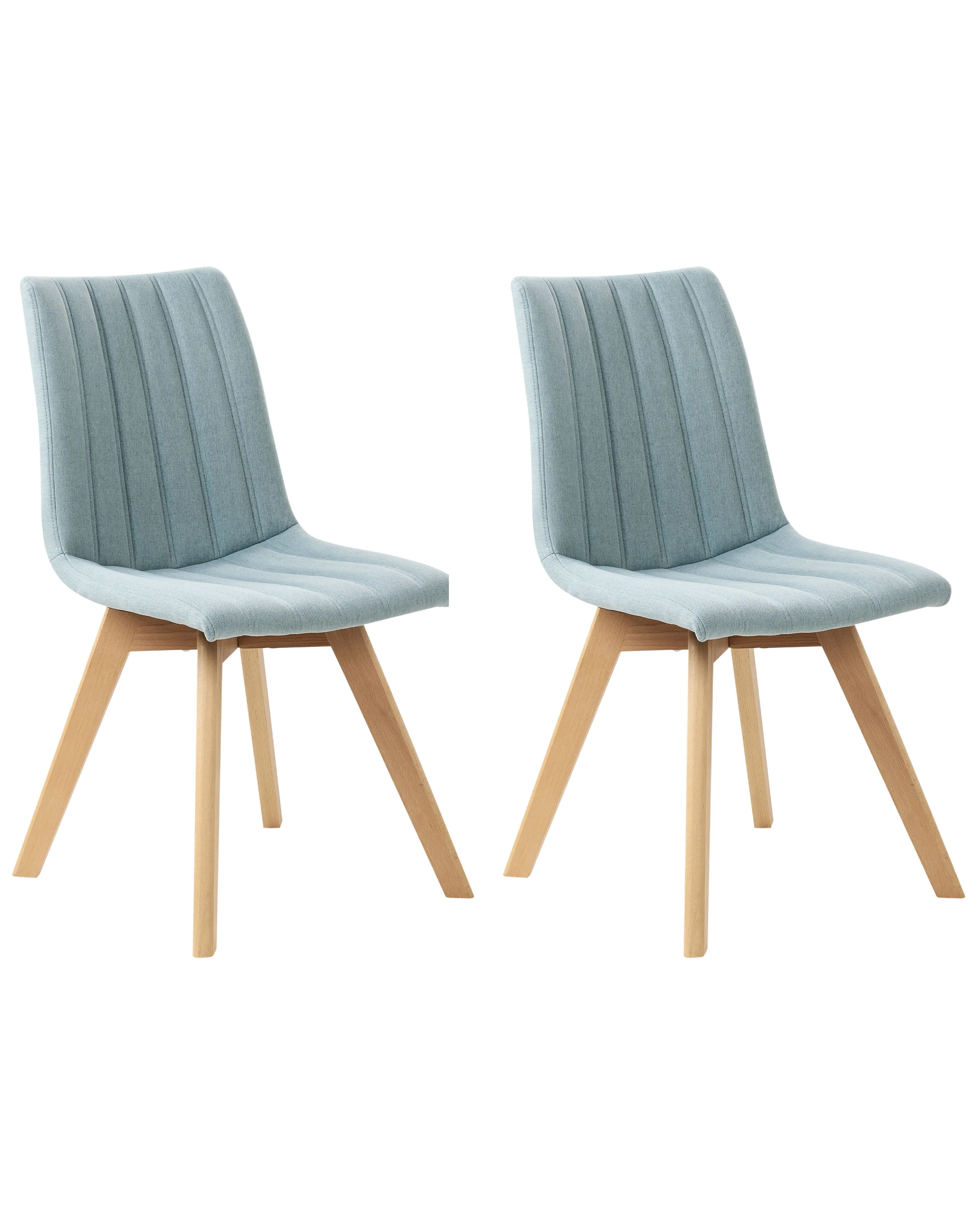 Conjunto de 2 sillas de comedor CALGARY Tela Azul claro