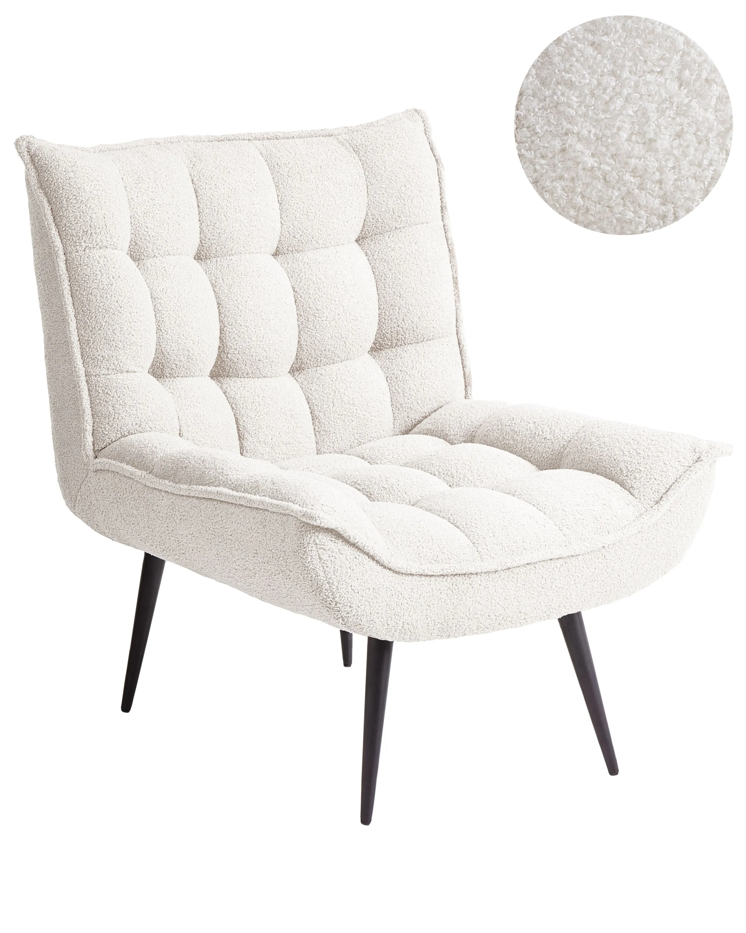 Armchair ALVESTA Boucle White