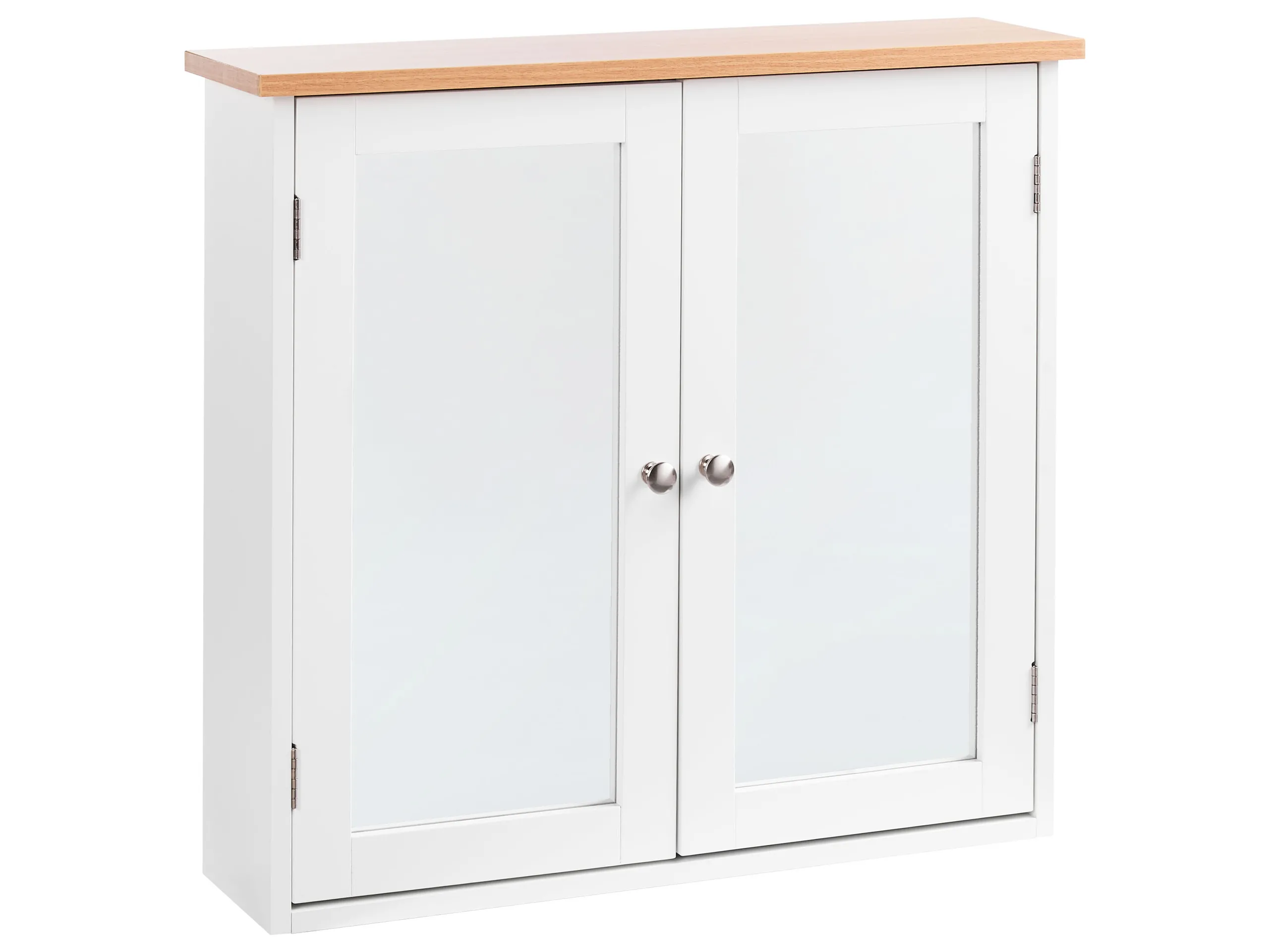 Bathroom Wall Mounted Mirror Cabinet ALAMOS 65 cm 60 cm White