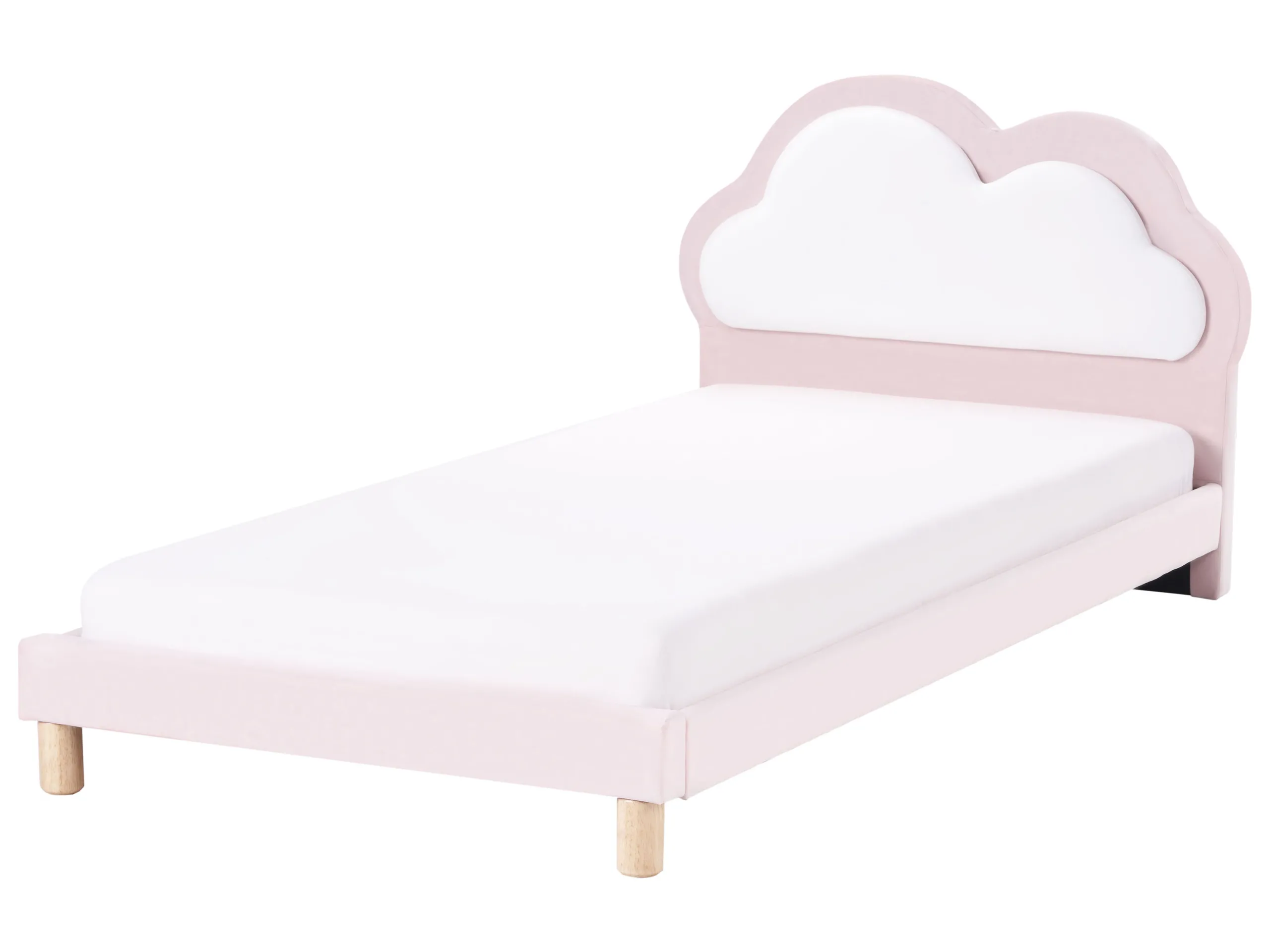 Cama infantil Nube Terciopelo MAZOU 90 x 200 cm Rosa