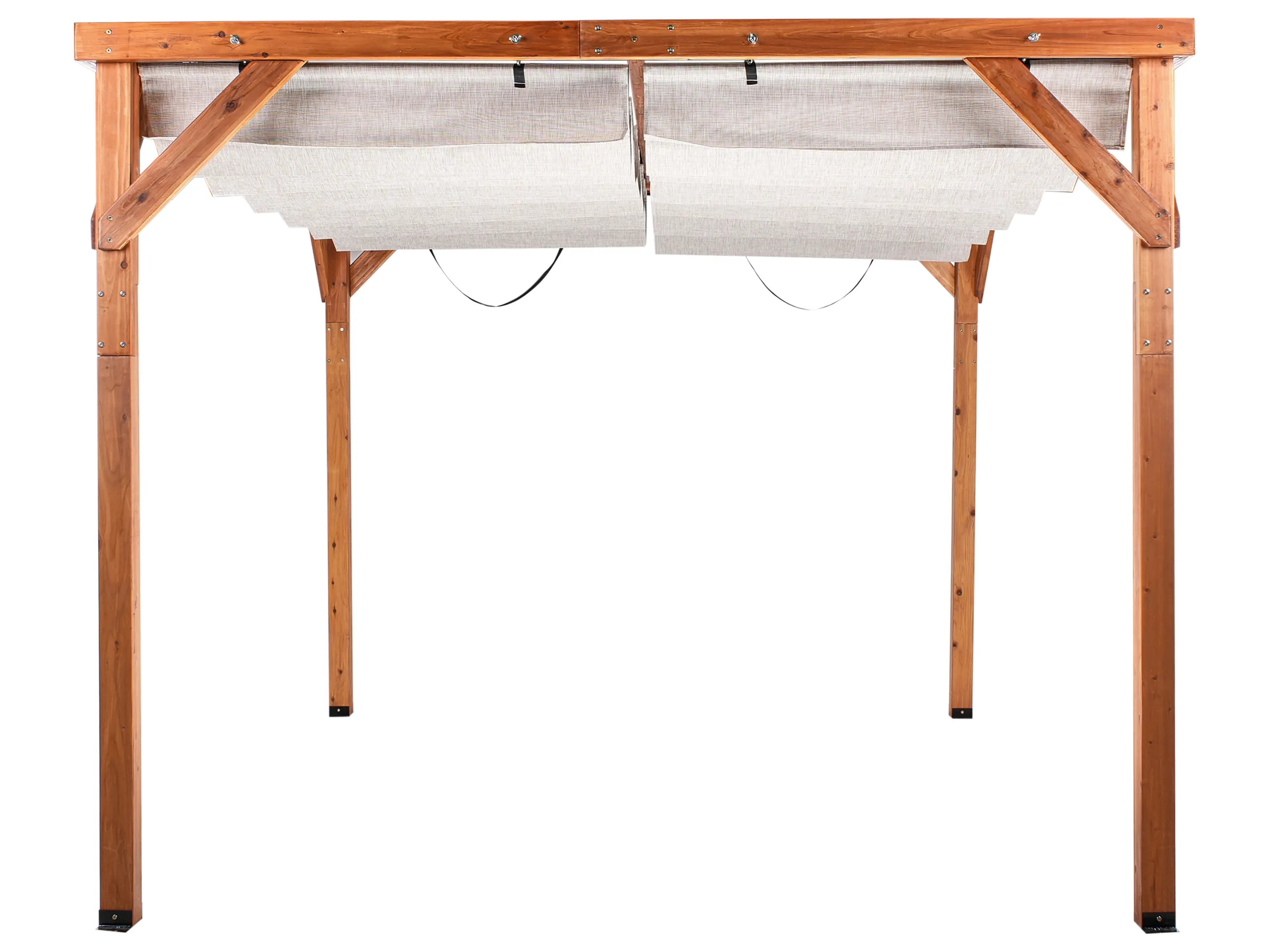 Cenador VILLAROSA Madera de abeto 320 cm 380 cm Marrón/Beige