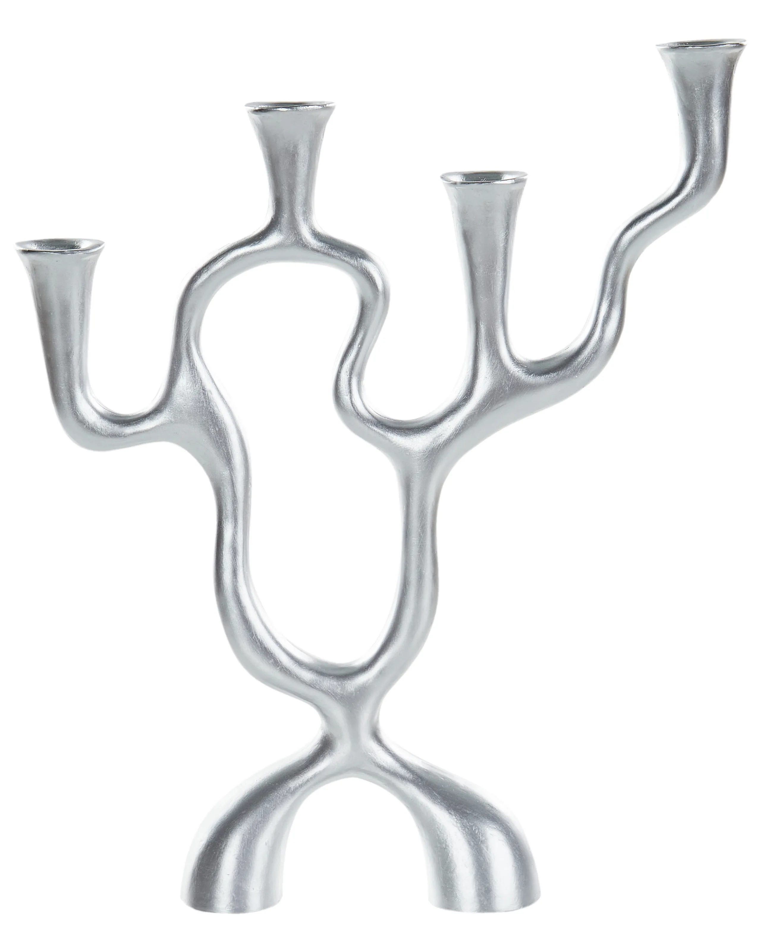 Candelero FAMOES Metal 41 cm Plateado