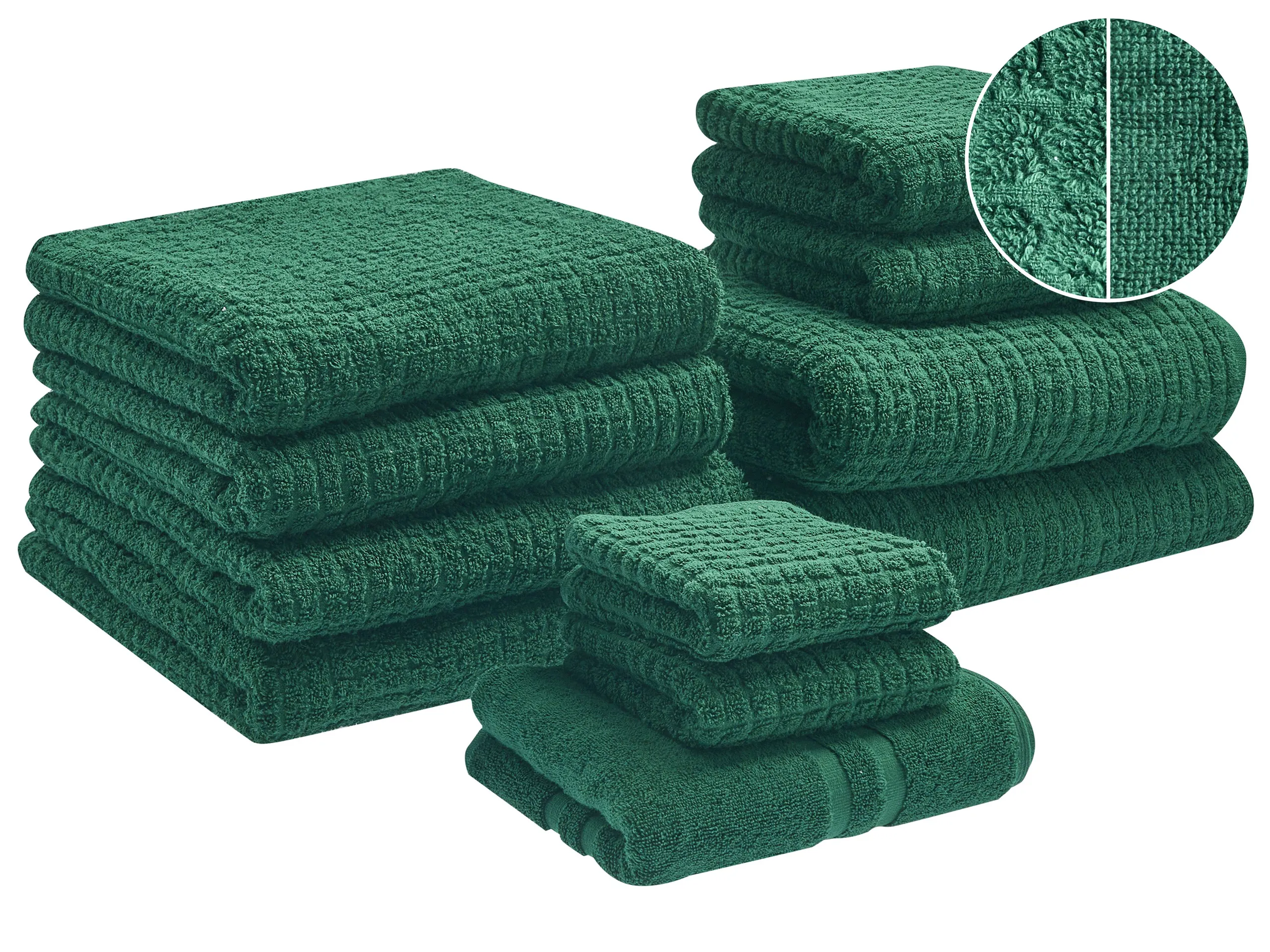 Conjunto de 11 toallas ATAI Algodón Verde