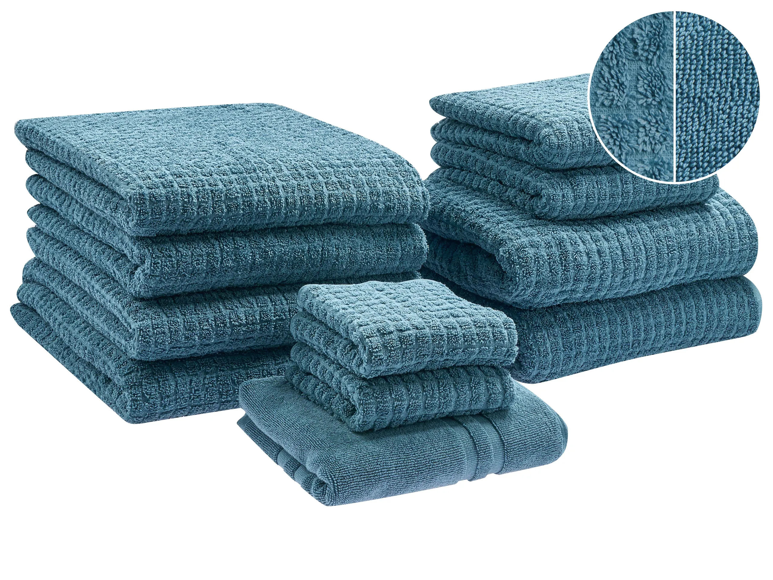 Conjunto de 11 toallas ATAI Algodón Azul