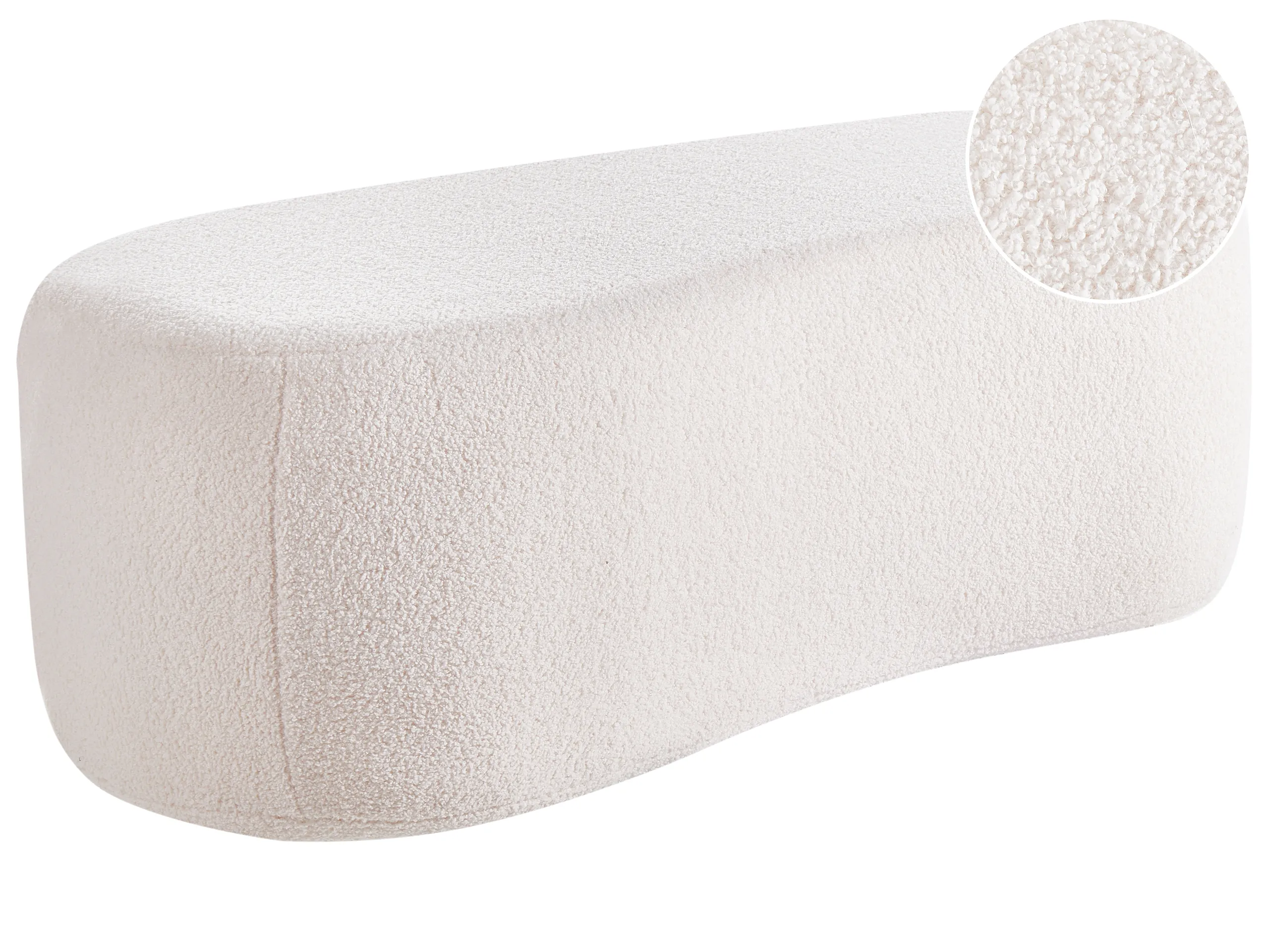 Pouffe BAYARD Boucle Off-White
