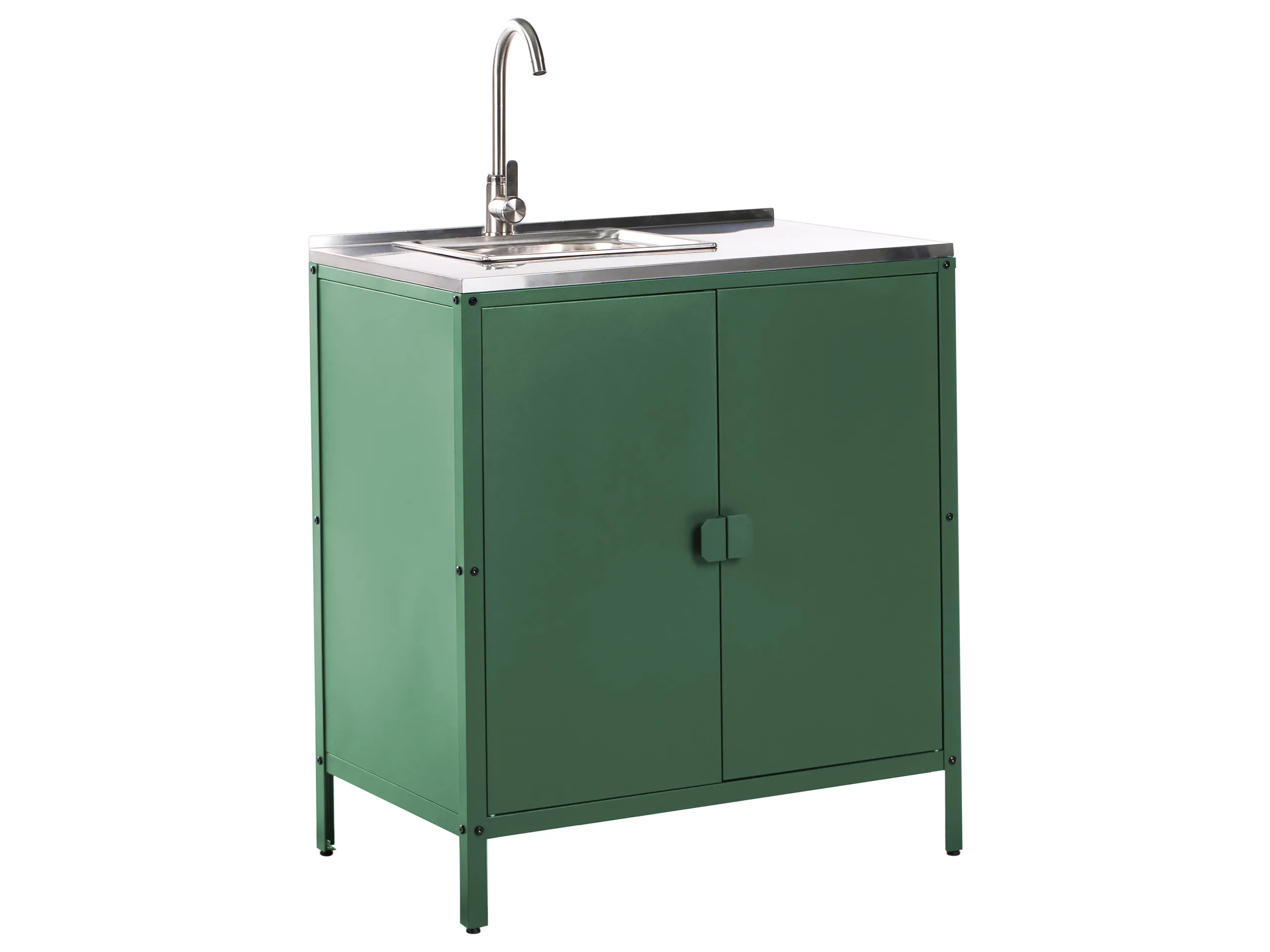 Armario de cocina exterior con fregadero VILAMA Verde