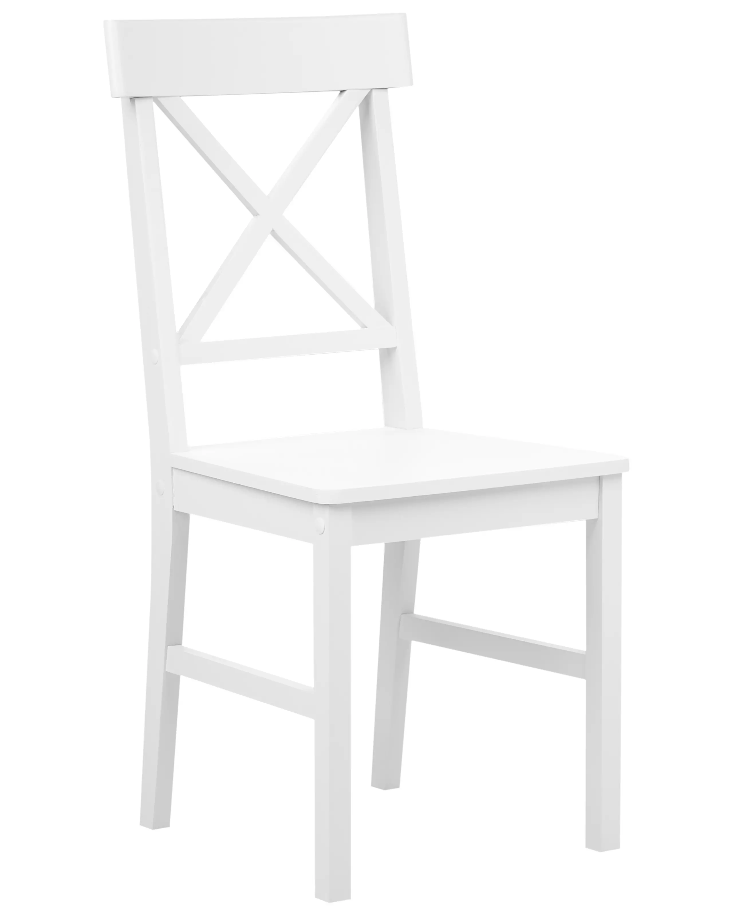 Conjunto de 2 sillas de comedor BARLEE Madera de álamo Blanco