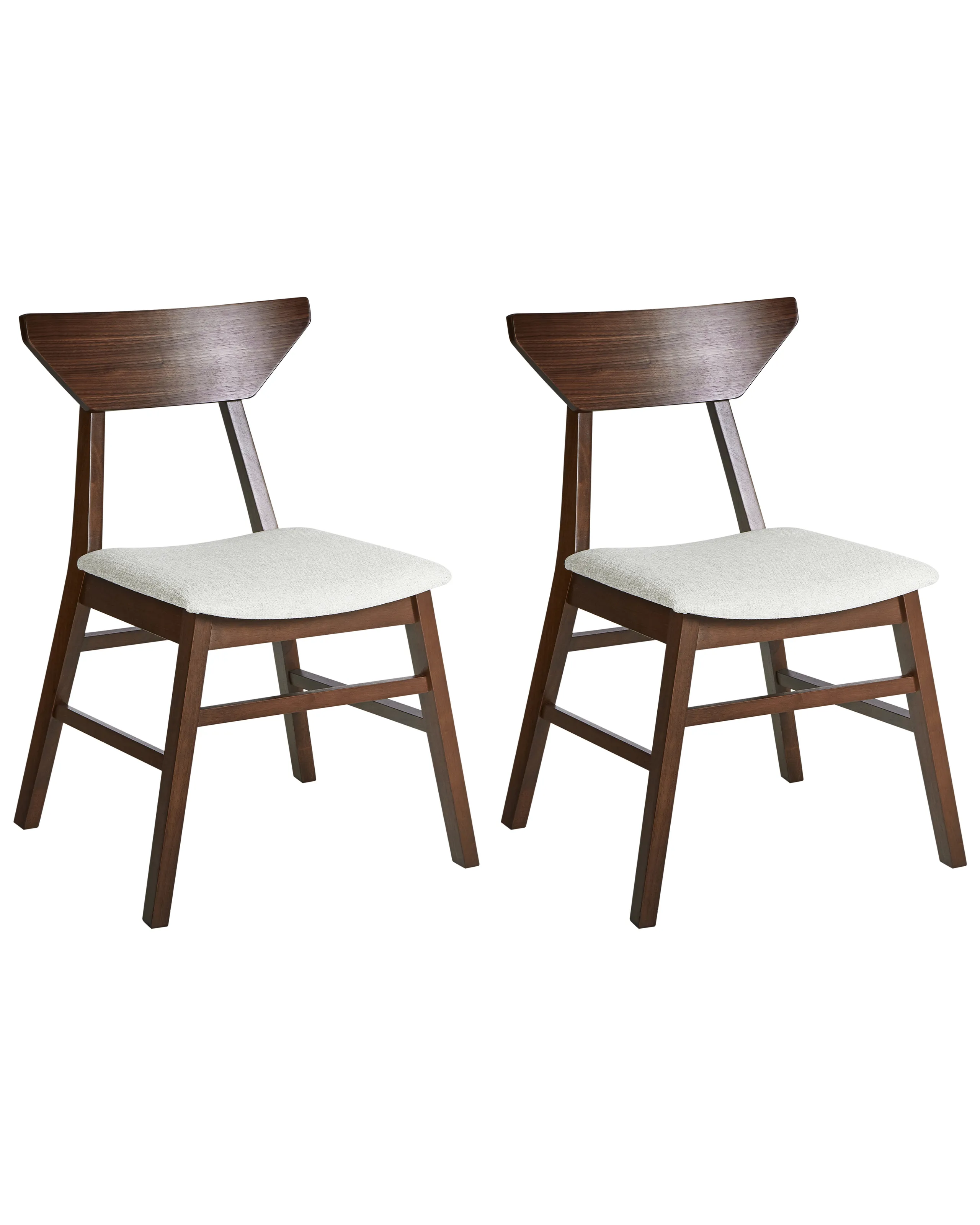 Conjunto de 2 sillas de comedor HOPKINS Madera Marrón oscuro