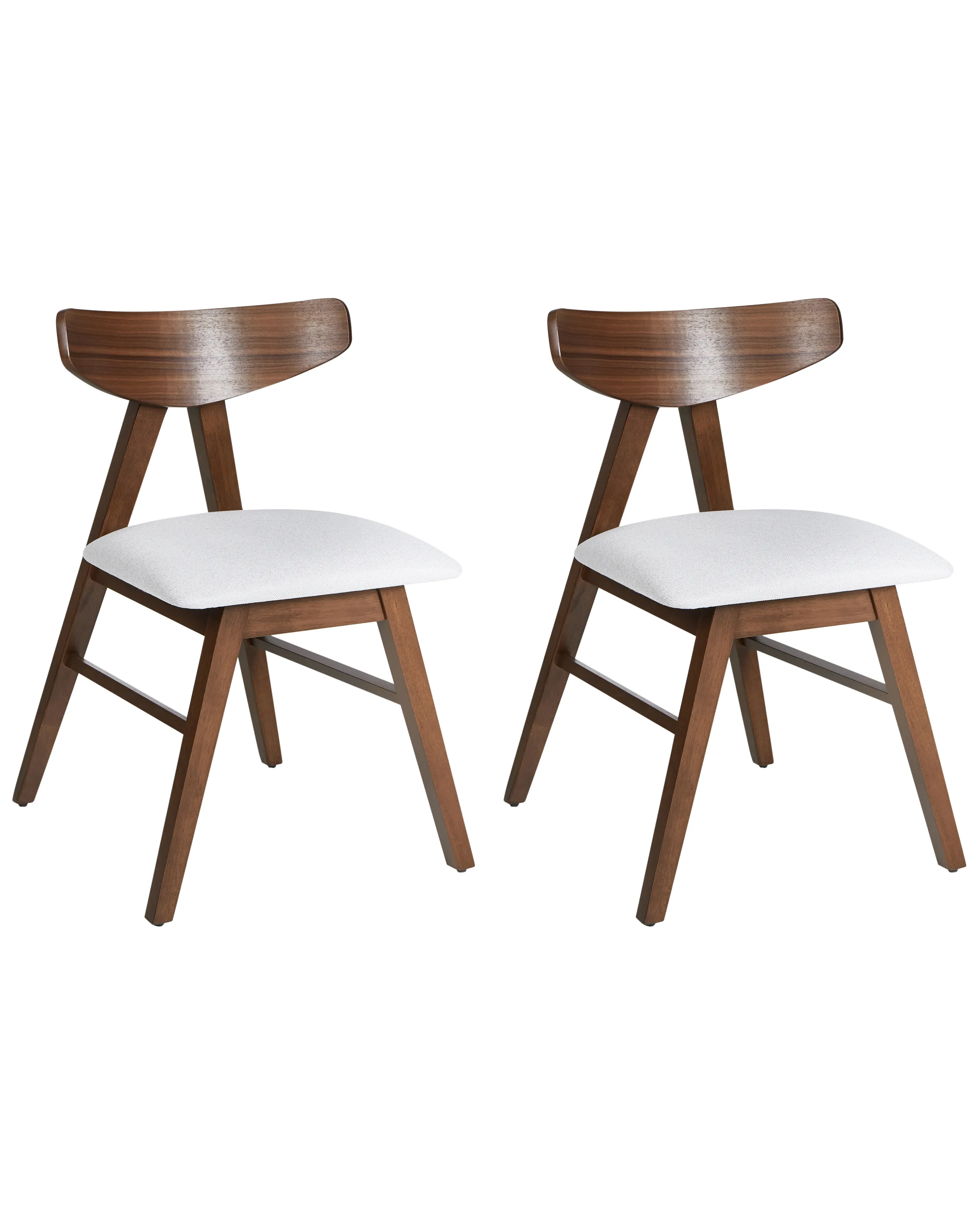 Conjunto de 2 sillas de comedor LACOTA Madera Marrón oscuro/Gris