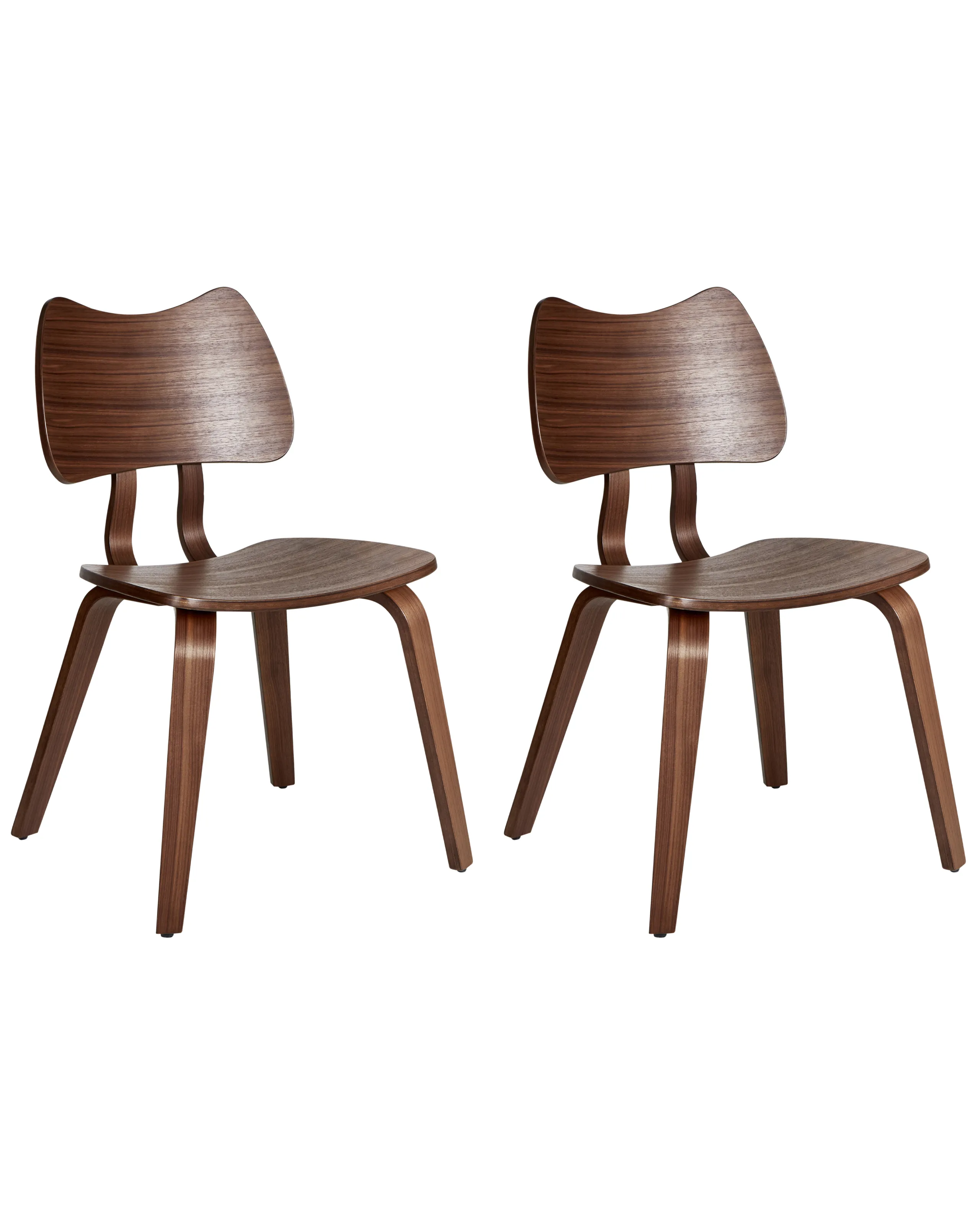 Conjunto de 2 sillas de comedor DIANA Madera Marrón