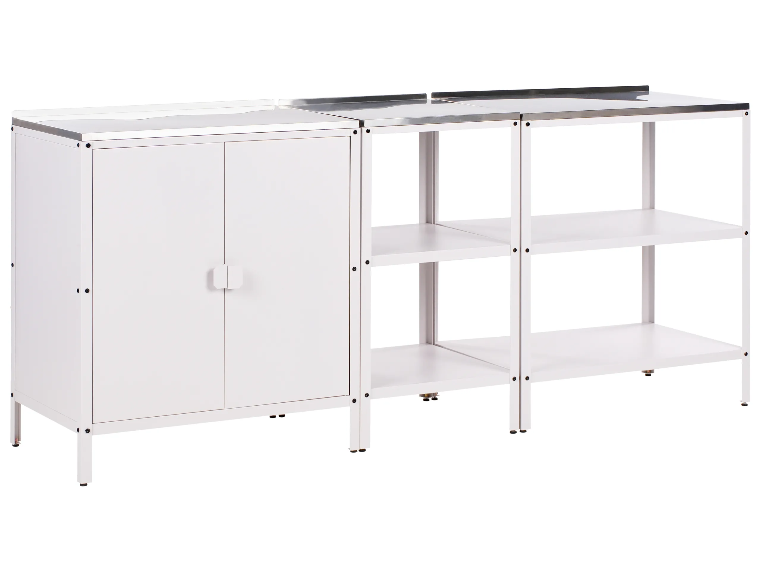 3 Piece Outdoor Kitchen Set VILAMA Metal White