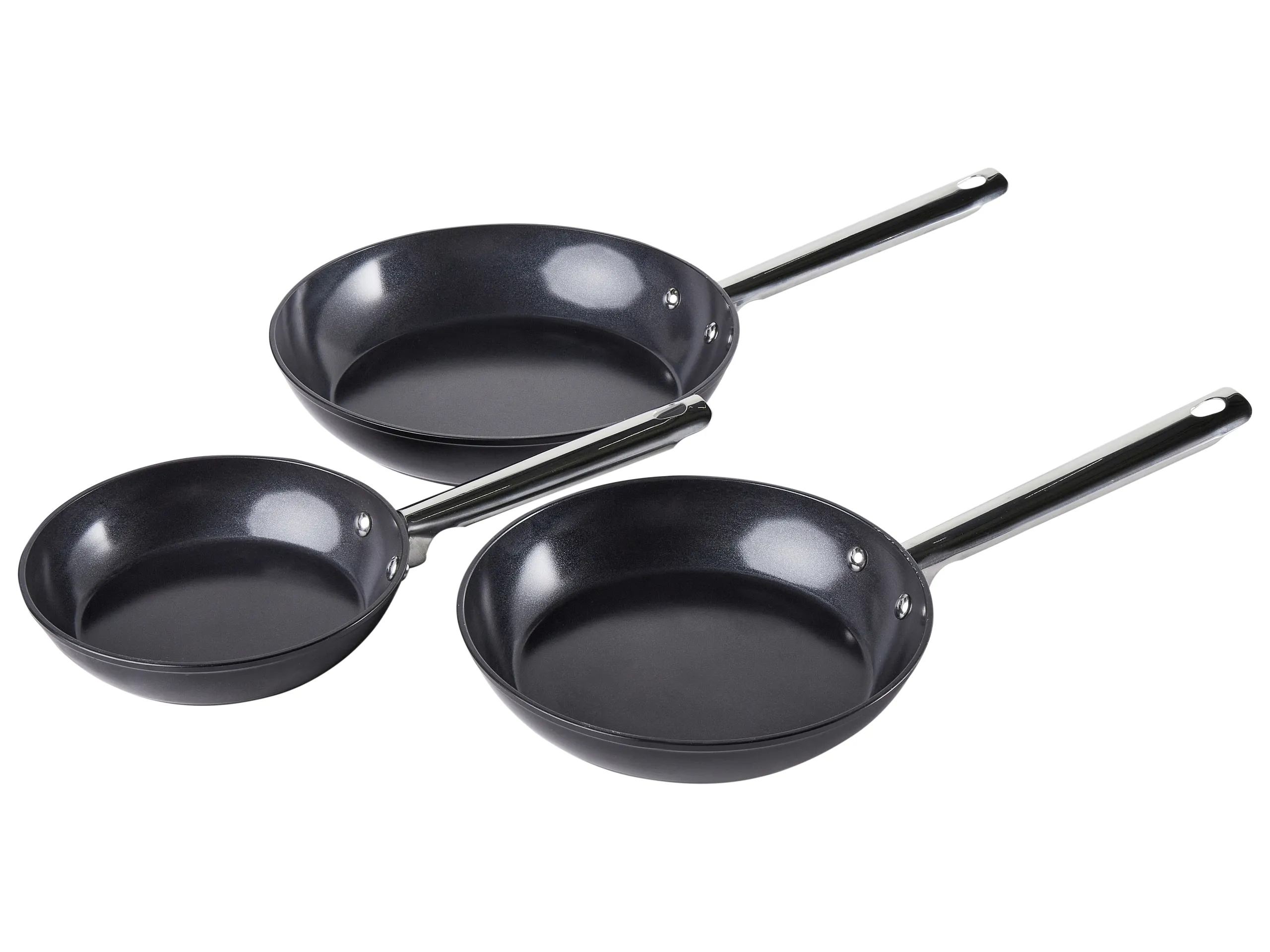 Conjunto de 3 sartenes ELITE PRO Negro