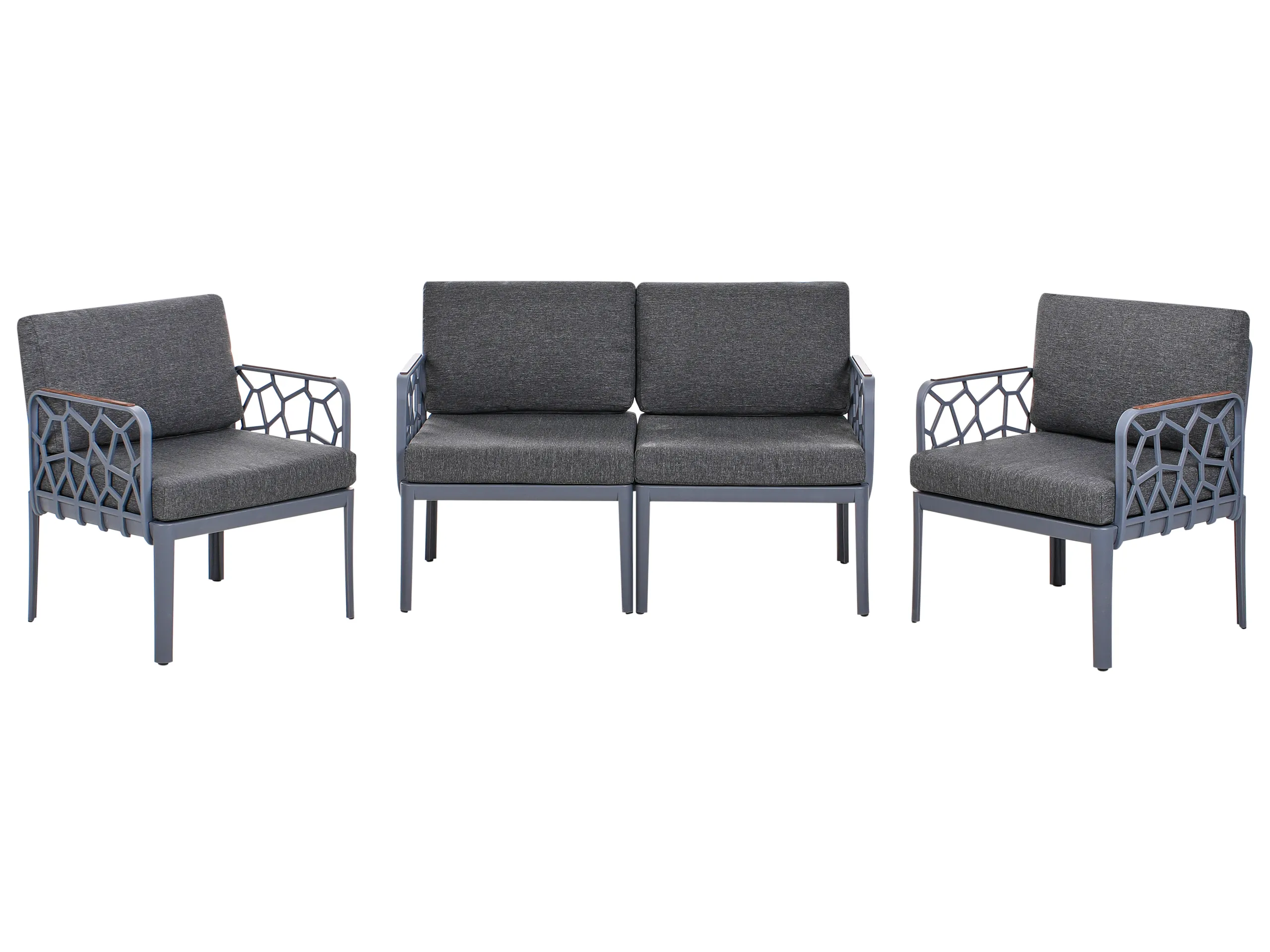 Garden Sofa Set 4 Seater ERICHE Dark Grey